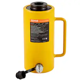 VEVOR - 30Ton 4 Inch Stroke Hollow Hydraulic Cylinder Jack 66000LBS Lift Cylinder Industrial Durable Automotive Body Bending - Yellow;Black