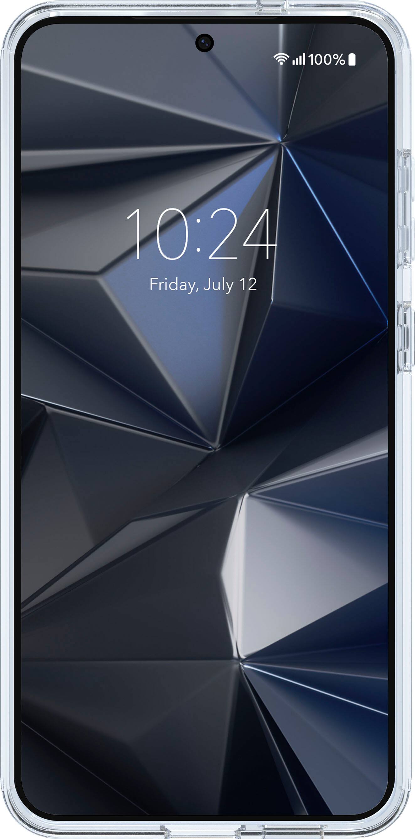 The text on the image reads: "100% 10:24 Friday, July 12."