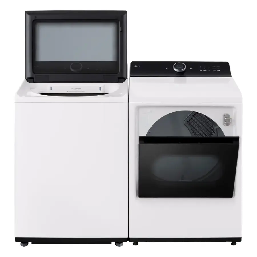 Alt View 19. LG - 5.5 Cu. Ft. High Efficiency Smart Top Load Washer with EasyUnload - Alpine White.