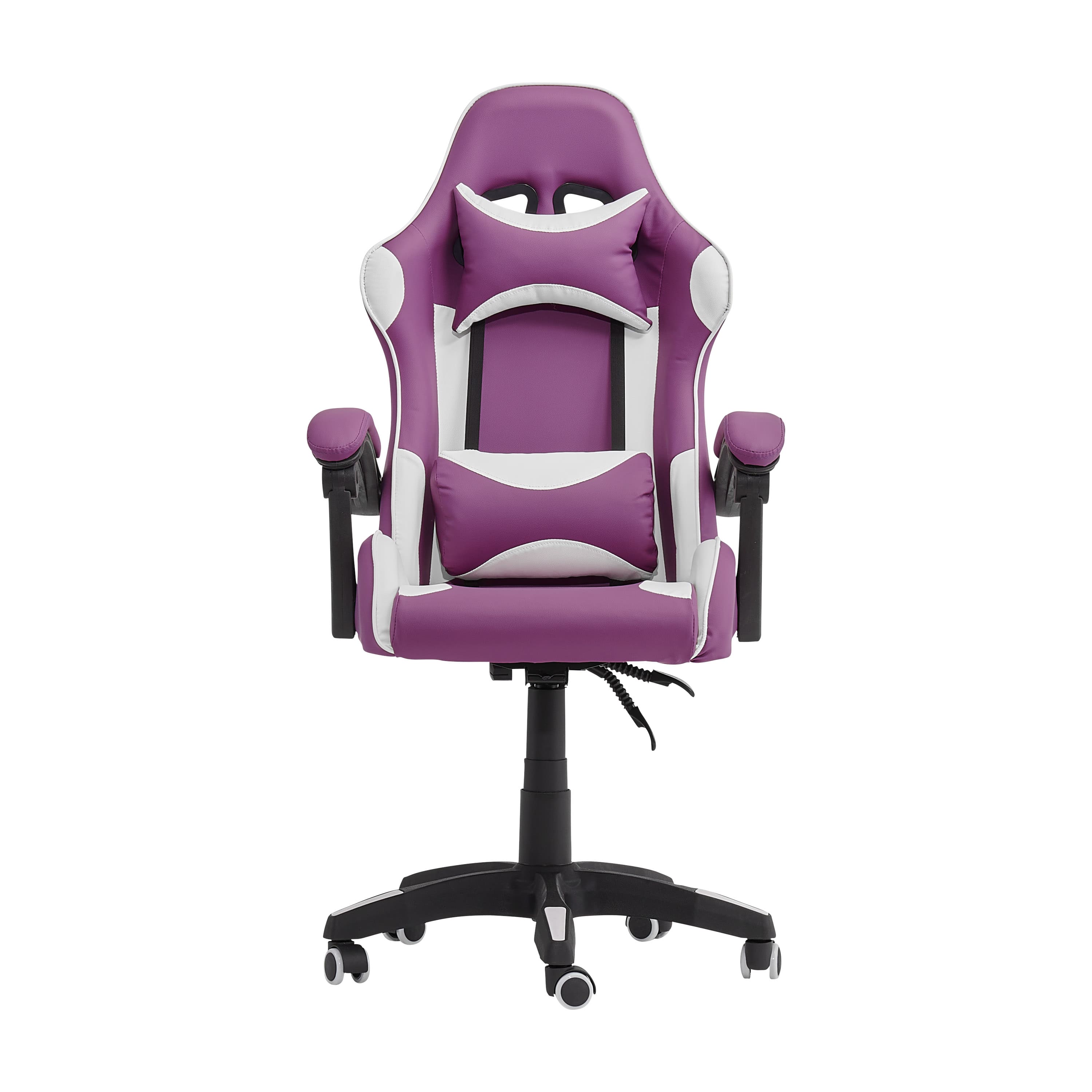 Front. CorLiving - Ravagers Gaming Chair - Purple and White.