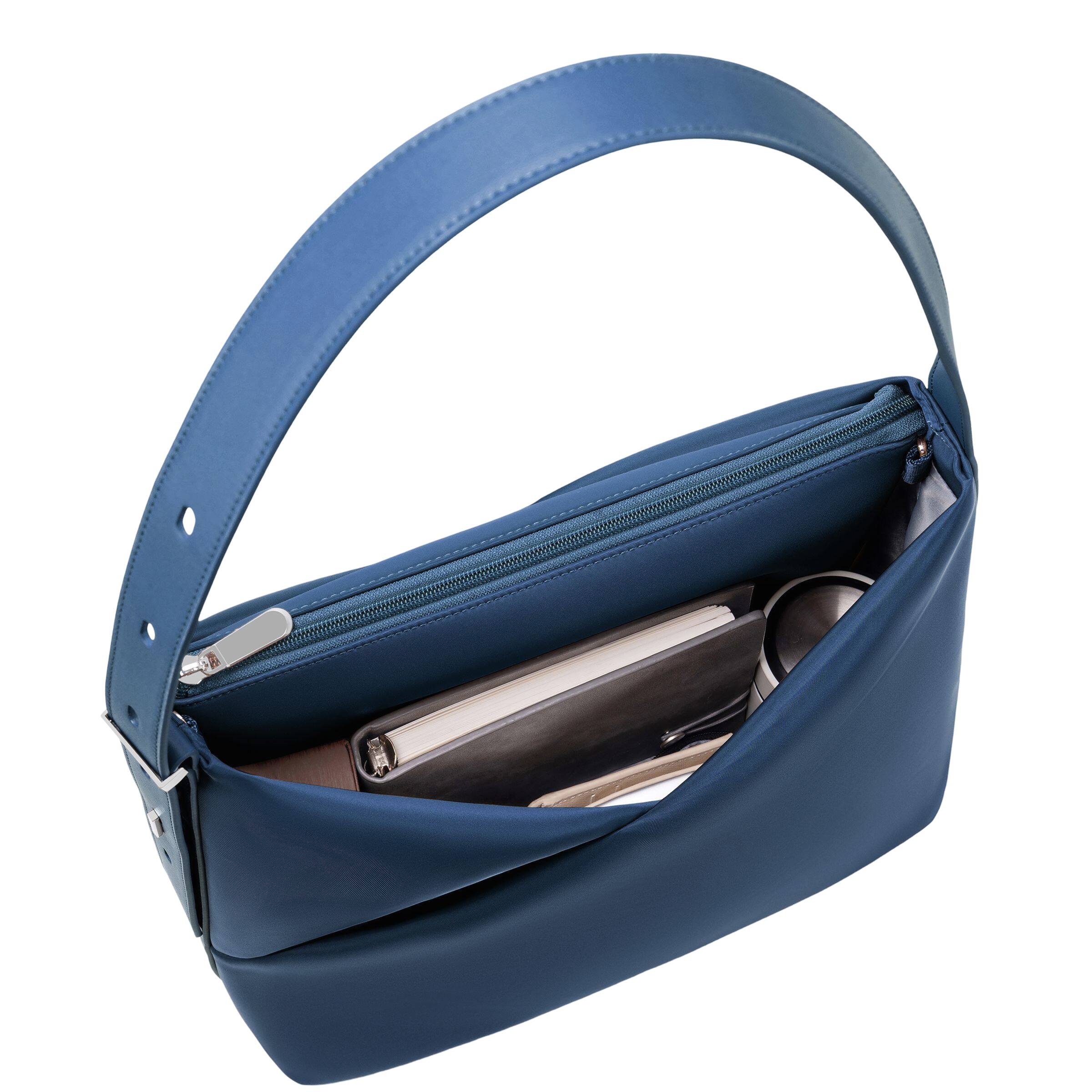 Alt View 6. Lux & Nyx - Lux & Nyx - Origami 15" Laptop Hobo Bag - Convertible Shoulder Bag - Navy.