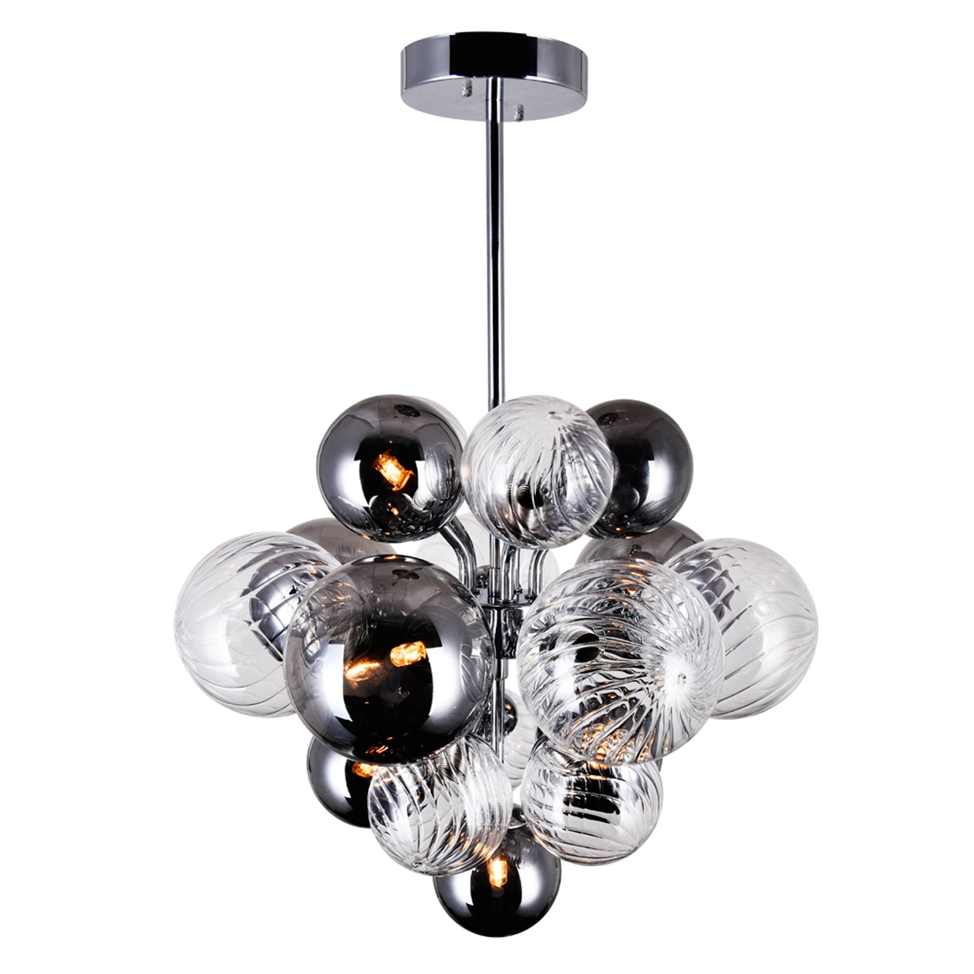 Angle. CWI Lighting - Pallocino 8 Light Chandelier With Chrome Finish - Chrome.
