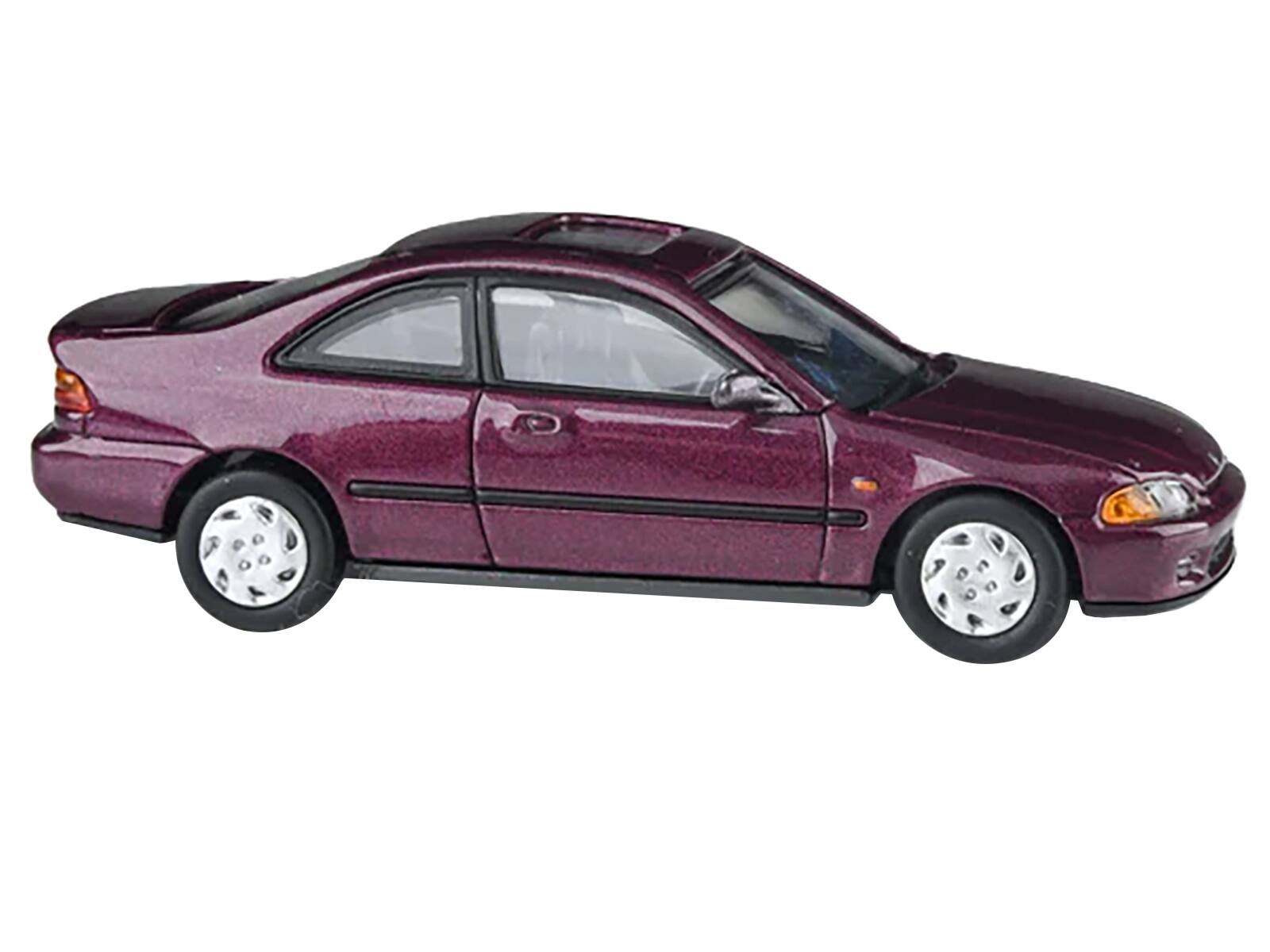 Angle. Paragon - 1995 Honda Civic Coupe EJ1 Camellia Red Metallic 1/64 Diecast Model Car by Paragon Models - Red Metallic.