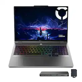 Lenovo - Legion 5 16" WQXGA Gaming Laptop,Ultra 9 275HX,GeForce RTX 5060,32GB DDR5,1TB SSD+1TB Dock Set,Win 11 - Gray