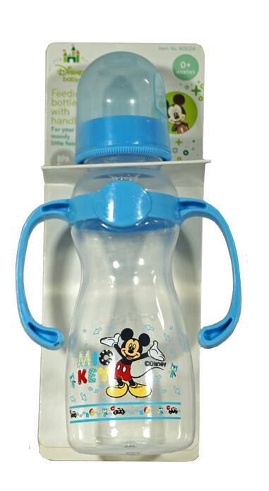 Disney baby feeding bottle with handle for your moody little foodie. 0+ months.