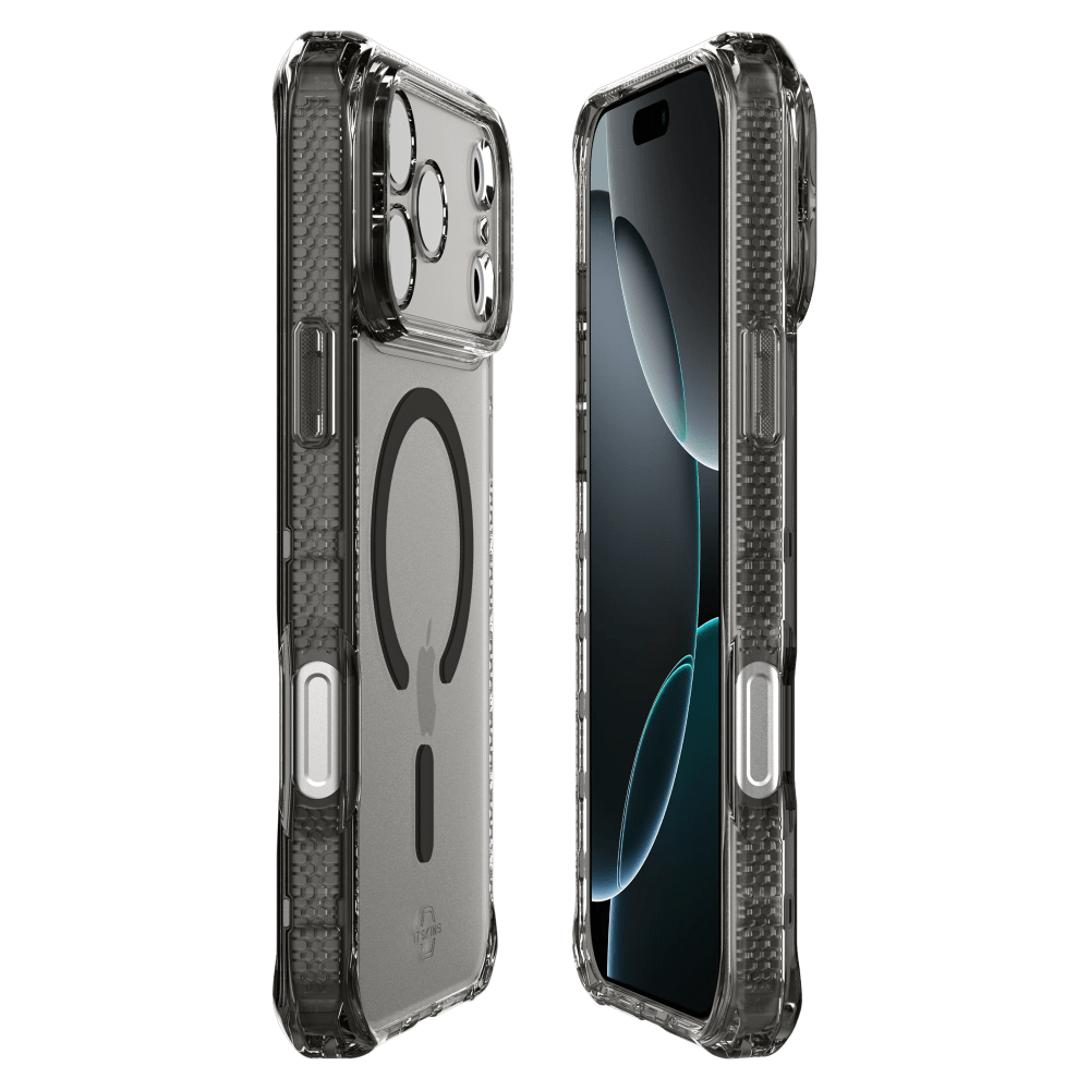 Alt View 1. Itskins - HYBRID R // VAPOR MagSafe Case for Apple iPhone 18 Pro Max / 17 Pro Max - Black.