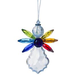 Ganz - Crystal Expressions 4.5 Inch Acrylic Rainbow Angel Ornament - Multicolor