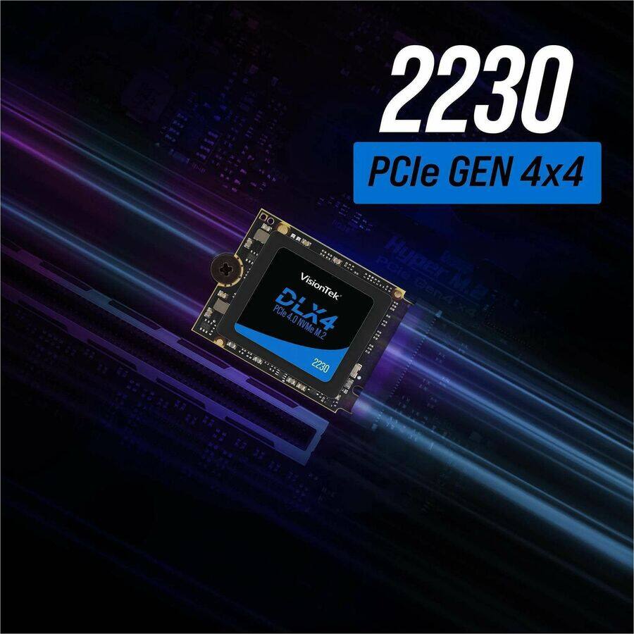 2230  
PCle GEN 4x4  

VisionTek  
DLX4  
PCIe 4.0 NVMe M.2  
2230