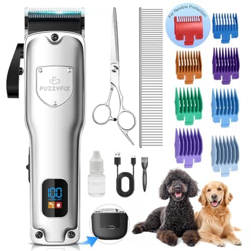 Vulpecula Spade - Dog Clippers for Grooming for Thick Heavy Coats, Professional Low Noise Dog Grooming Clippers Supplies Kit Rechargeable