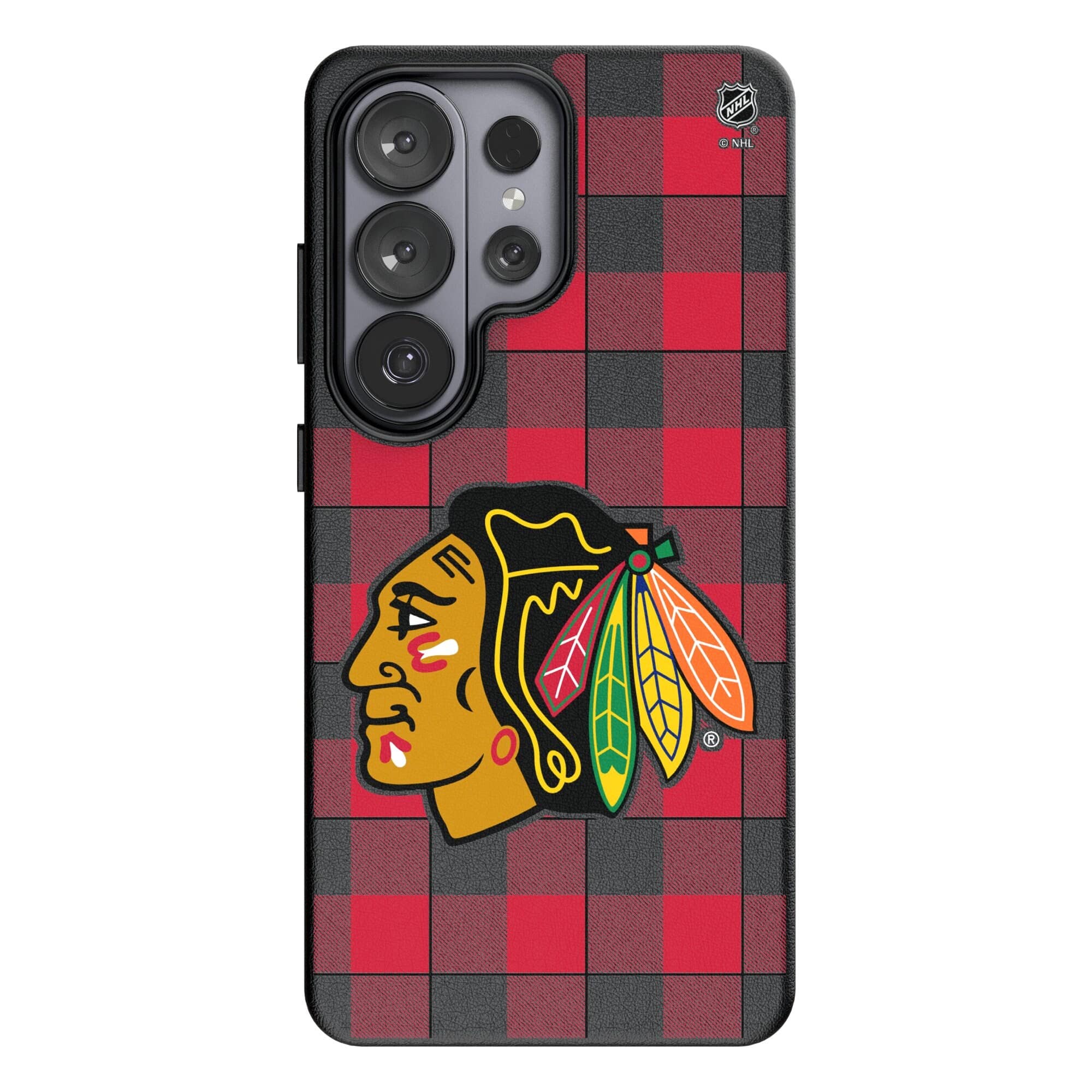 Keyscaper - NHL - Chicago Blackhawks Plaid Galaxy Magnetic Bump Case - S26 Plus - Black price history on PriceWatchPro