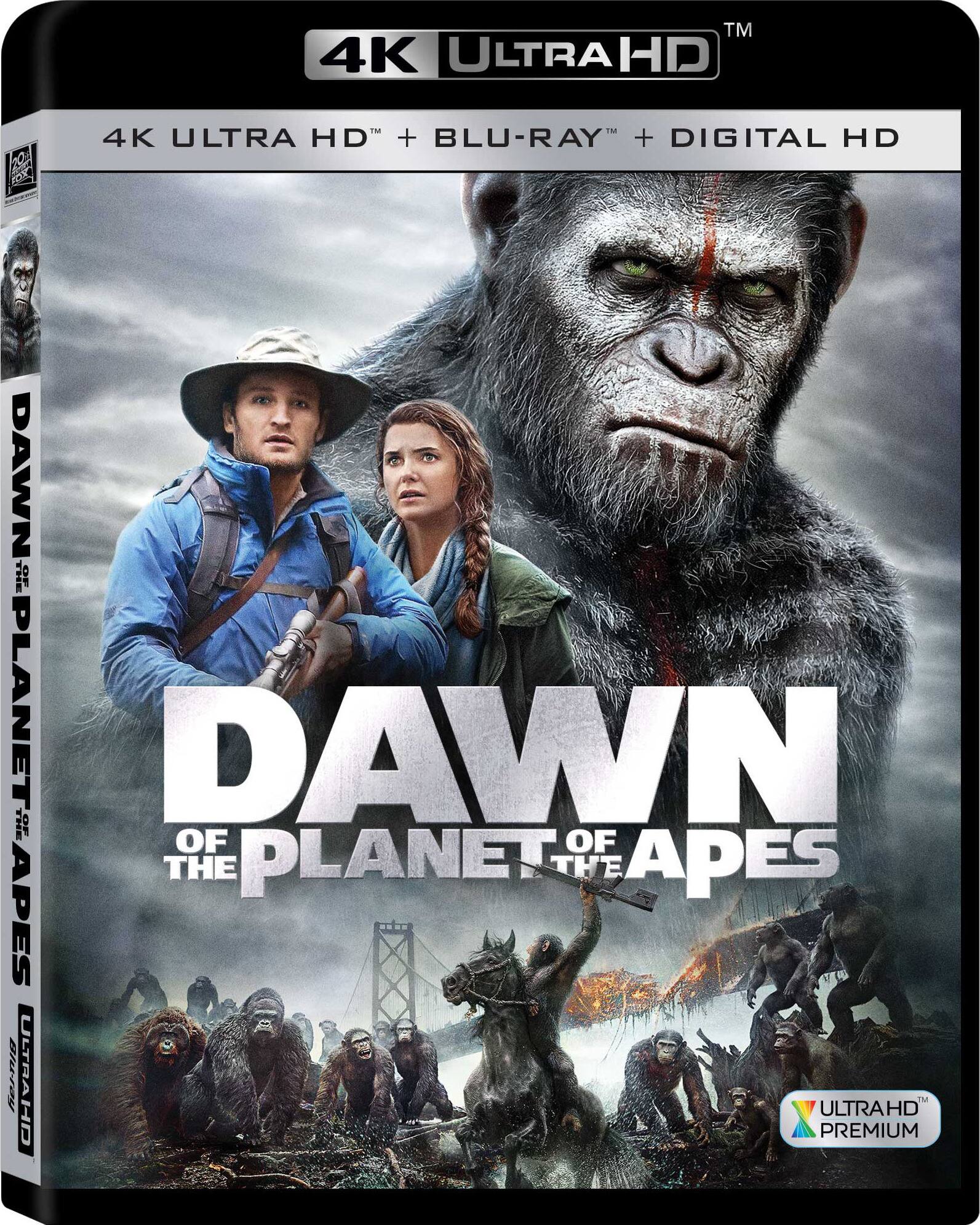 Front. Dawn Of The Planet Of The Apes (4K / Blu-ray + Digital) New.