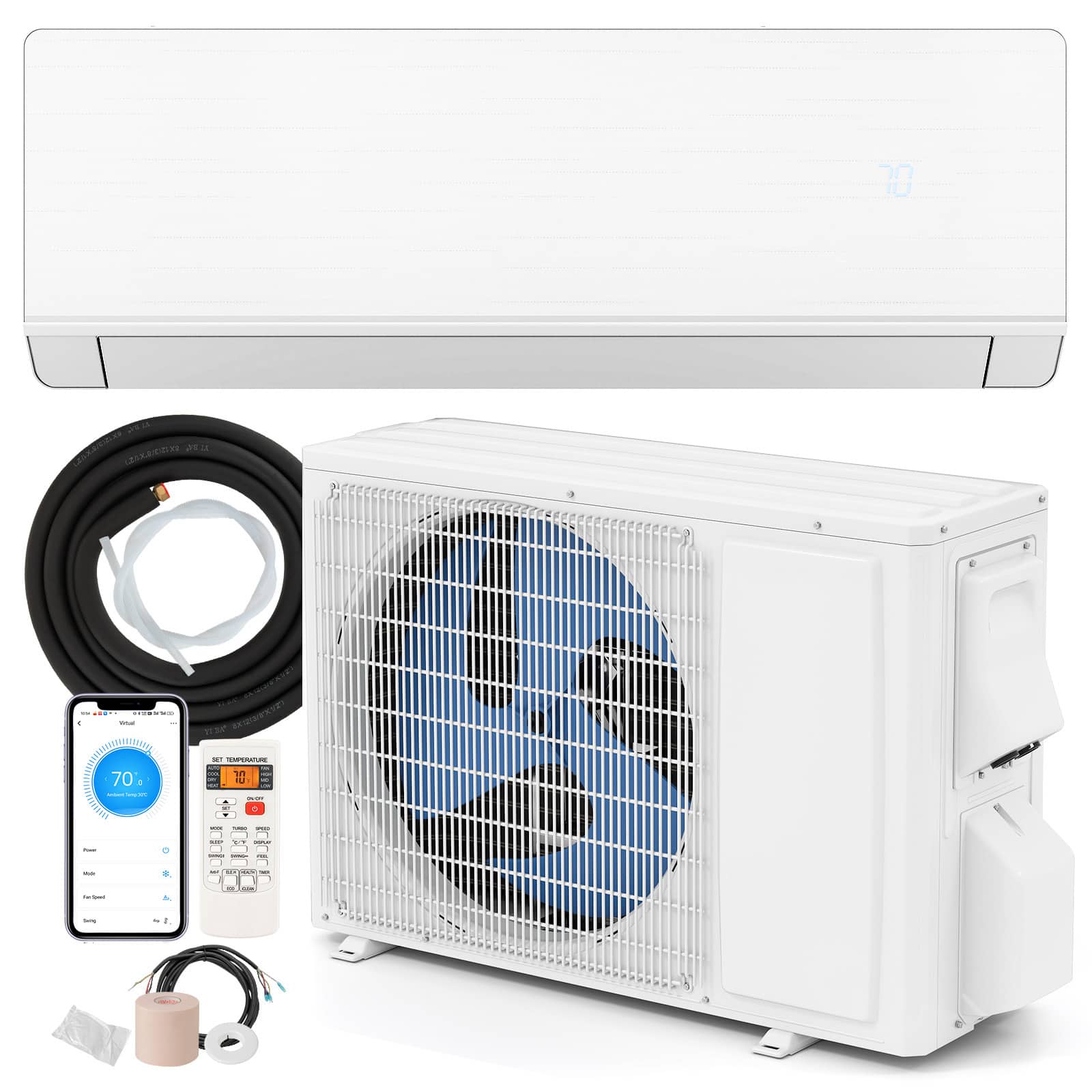 Gymax 12000 BTU Mini Split AC 24 SEER2 Inverter Air