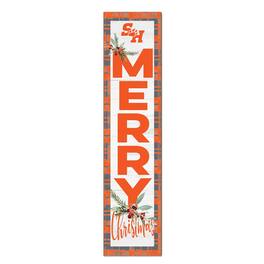 Jardine - Sam Houston State Bearkats 12'' x 48'' Outdoor Merry Christmas Leaner - White