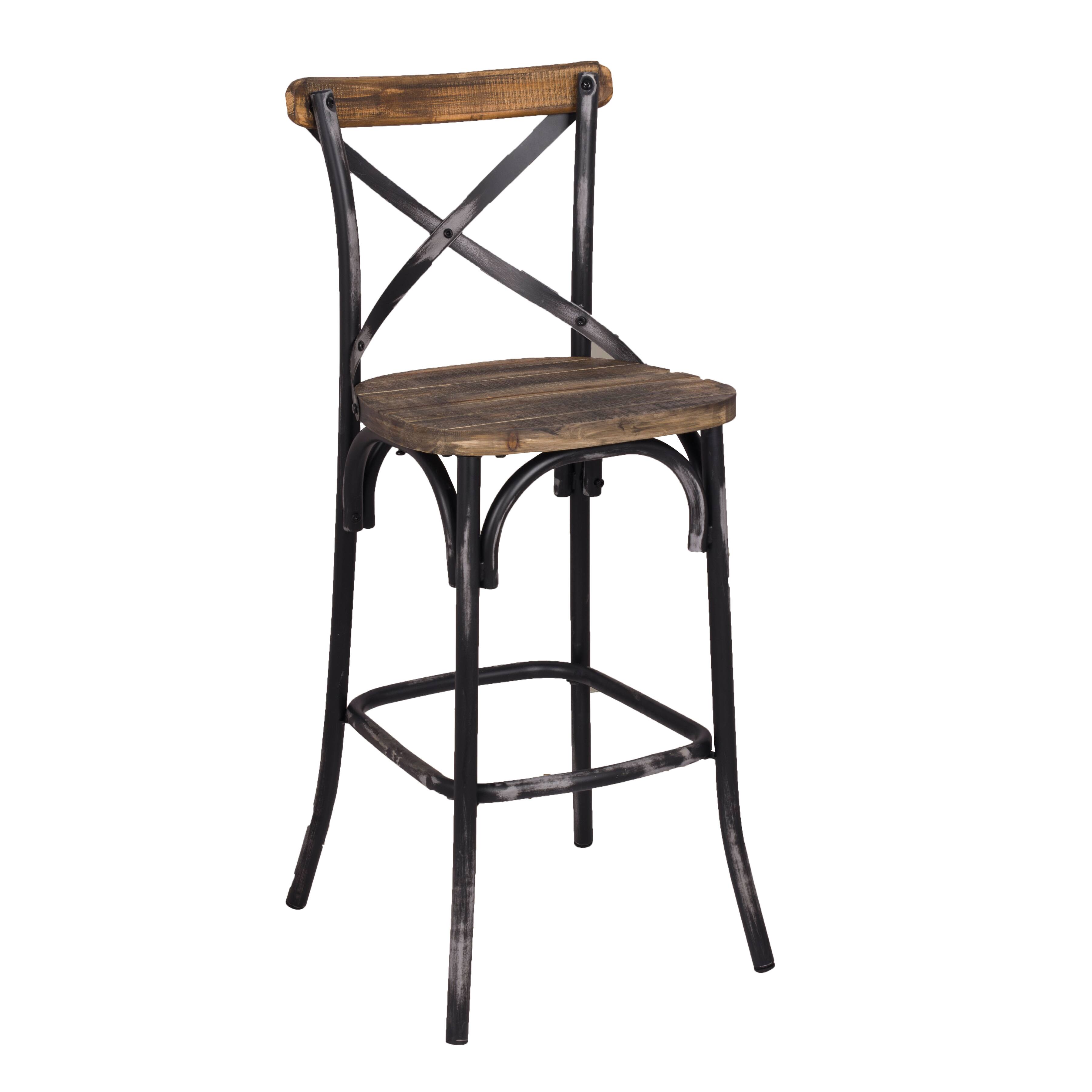 Front. Manhattan Lane - Zaire Bar Chair - Black.