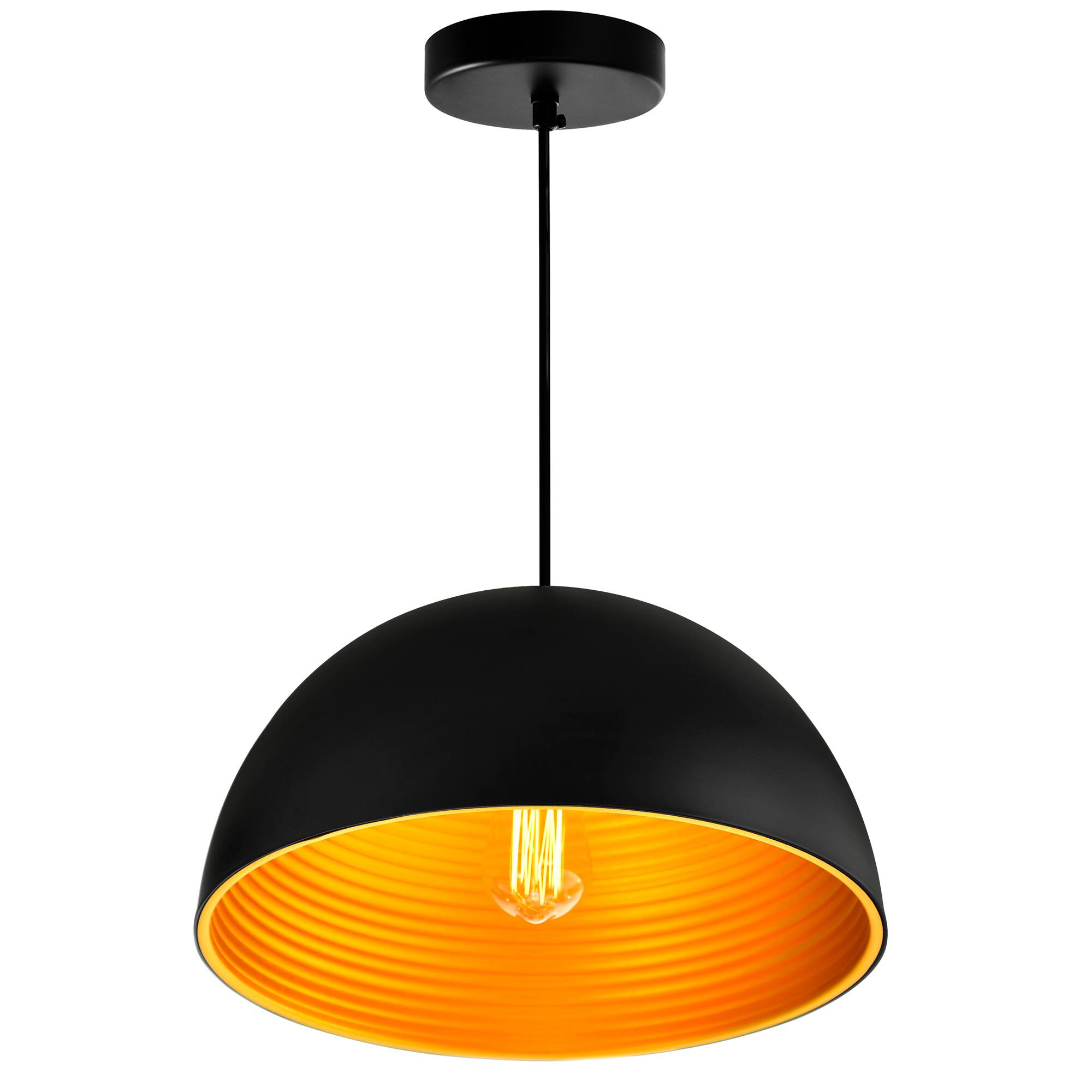 Back. CWI Lighting - Modest 1 Light Down Pendant With Black Finish - Black.