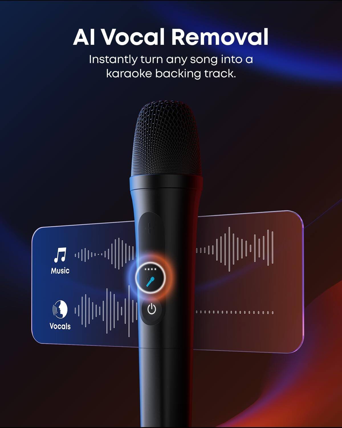 AI Vocal Removal  
Instantly turn any song into a karaoke backing track.  

Music  
Vocals