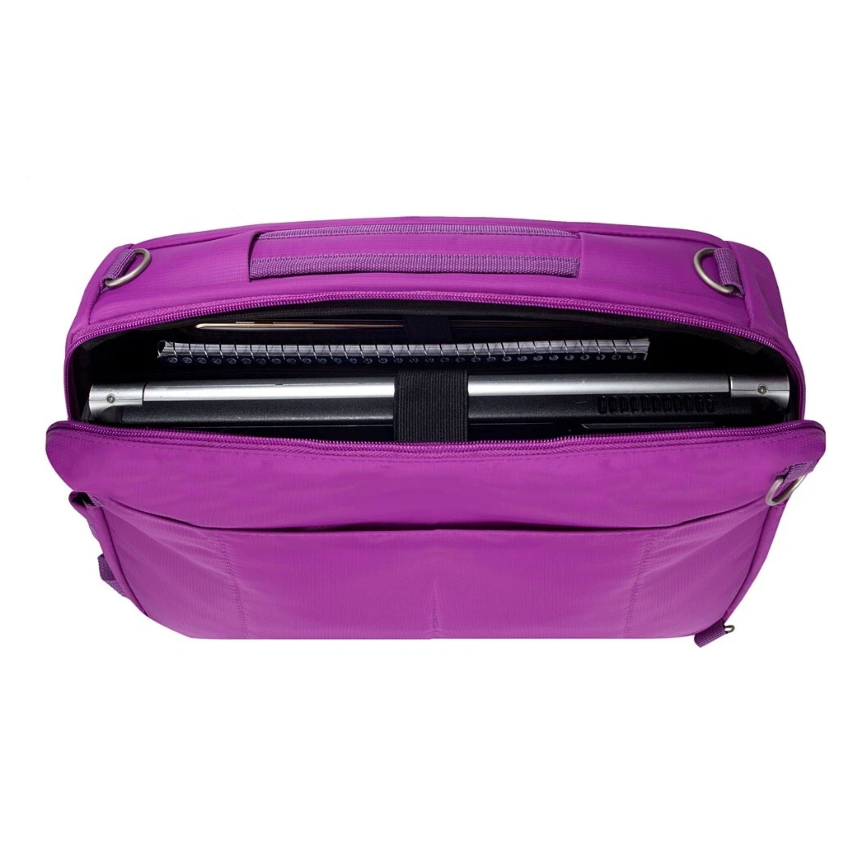 Back. Kitcheniva - Carry Case Backpack Messenger Bag For 15" Laptop - Purple.