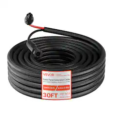 VEVOR | Upgrade Home Creator Way
Solar Panel Extension Cable
MC4-10AWG-Red/Black+Woven net-L=9.14M
10AWG XLPE BLACK & RED
IP67 MC4
30FT
Made in China