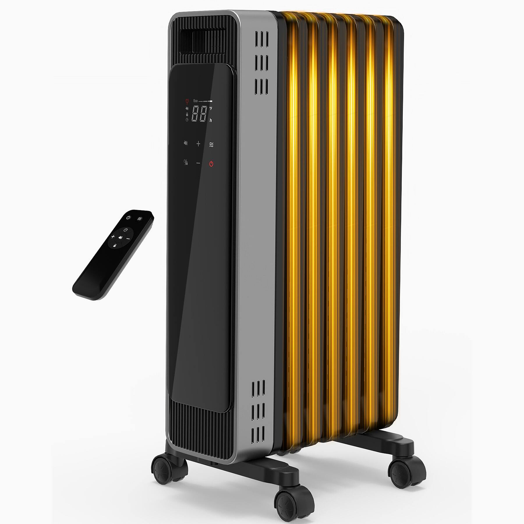 TMWINGS 1500W Oil Filled Radiator, Space Heater with Thermostat ...