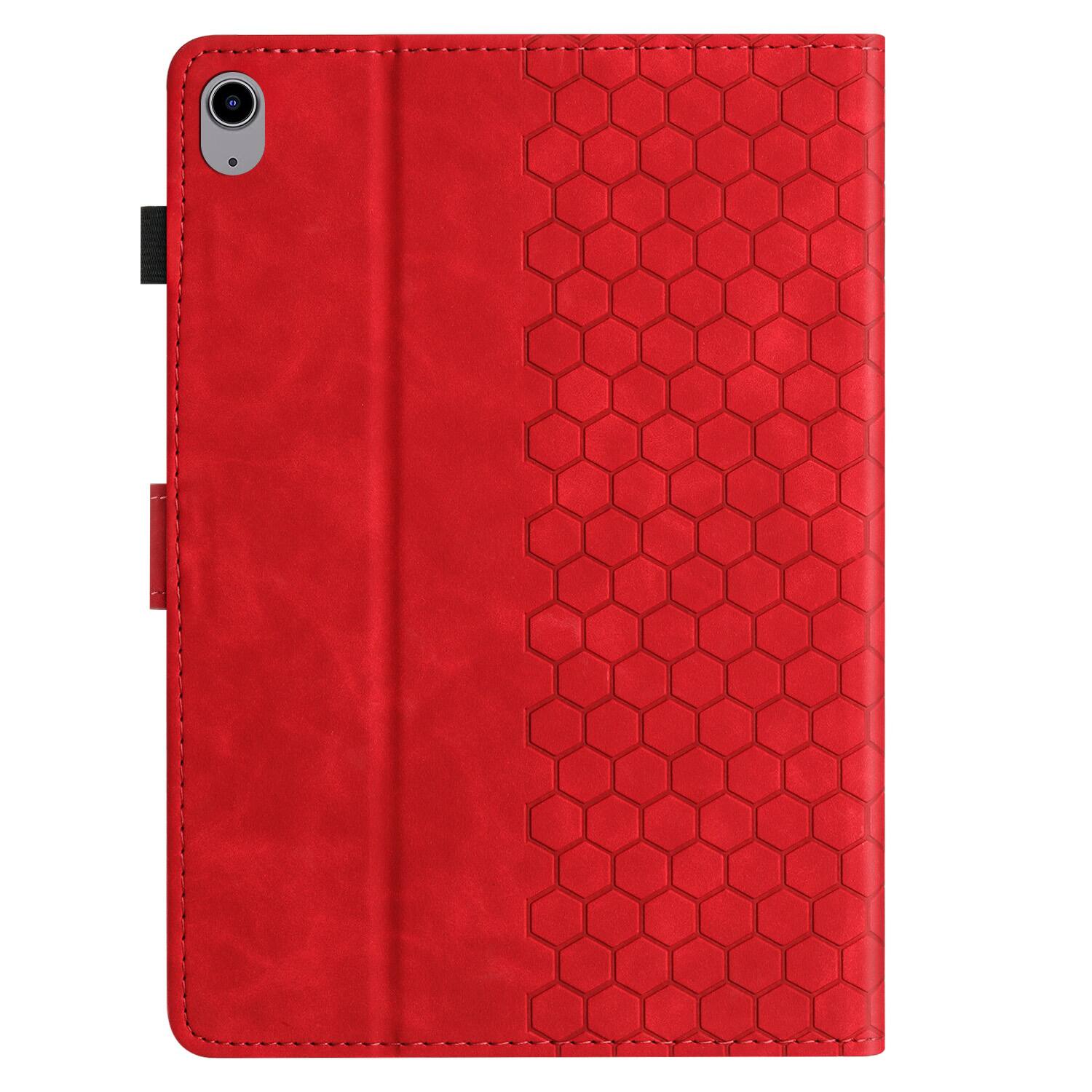 Alt View 2. Dteck - Embossed Folio Case for Apple iPad mini (A17 Pro) 2024 / iPad mini 7th/6th Gen,Faux Leather Card Slots Stand Cover - Red.