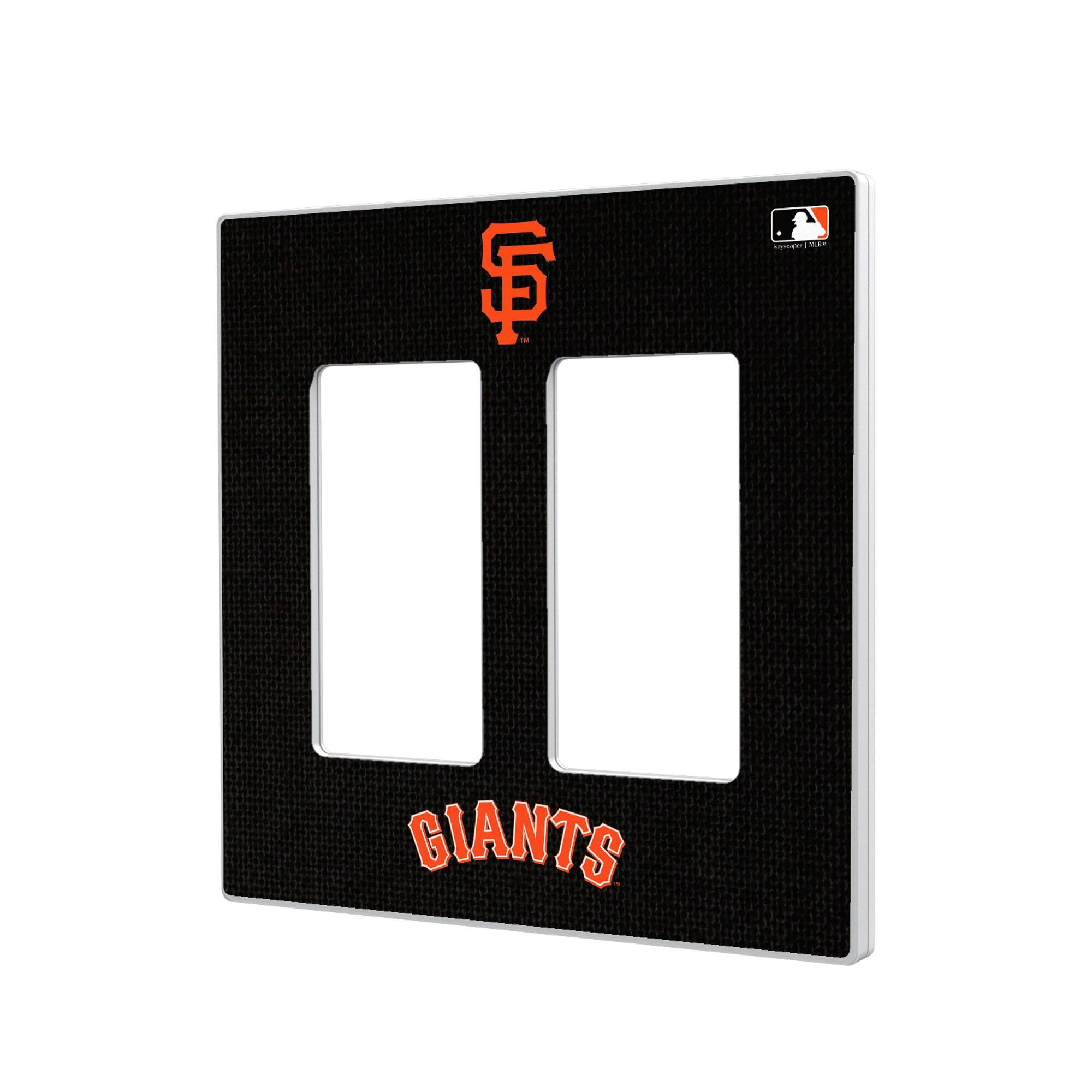 Keyscaper - San Francisco Giants Solid Double Rocker Light Switch Plate - Multicolor