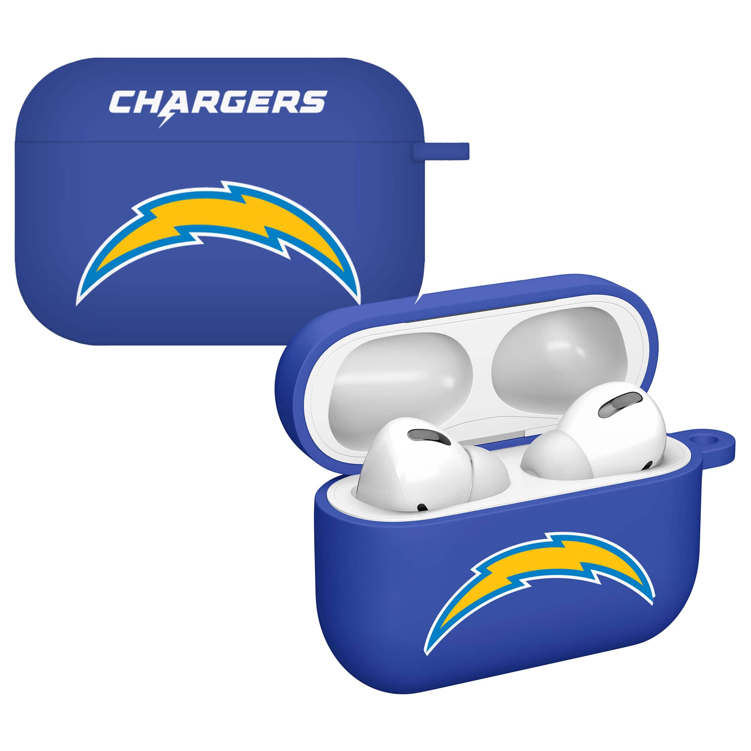 Front. Artinian - Los Angeles Chargers AirPods Pro Silicone Case Cover - Blue.