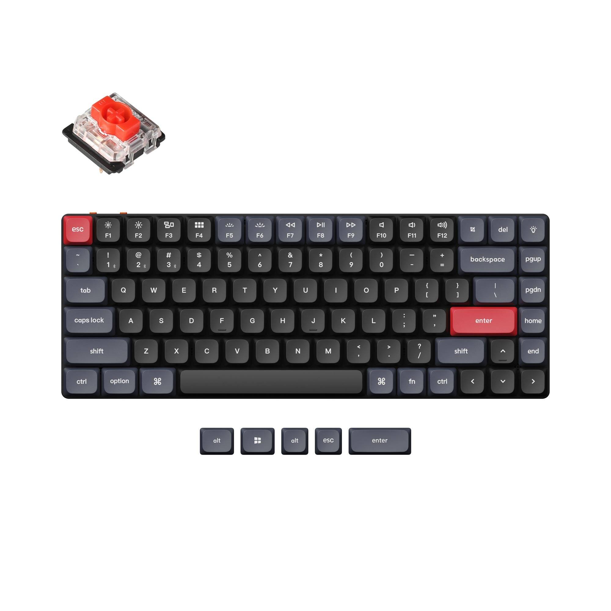 esc
F1
F2
F3
F4
F5
F6
F7
F8
F9
F10
F11
F12
del
1
2
3
4
5
6
7
8
9
0
-
+
backspace
pgup
tab
Q
W
E
R
T
Y
U
I
O
P
pgdn
caps lock
A
S
D
F
G
H
J
K
L
:
enter
home
shift
Z
X
C
V
B
N
M
ctrl
option
fn
alt
esc
enter