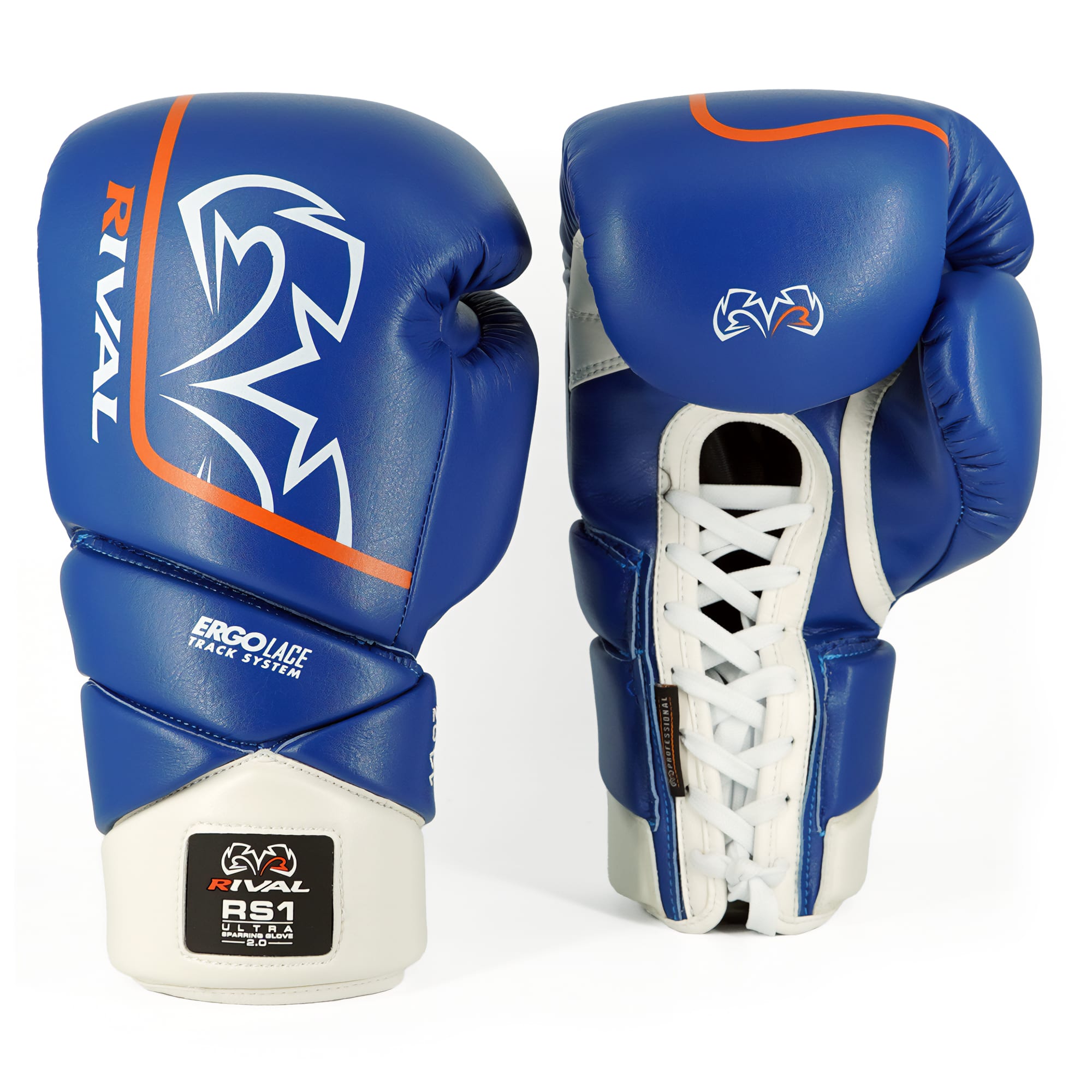 RIVAL Boxing RS1 2.0 Ultra Pro Lace Up Sparring Gloves 18 oz. Blue