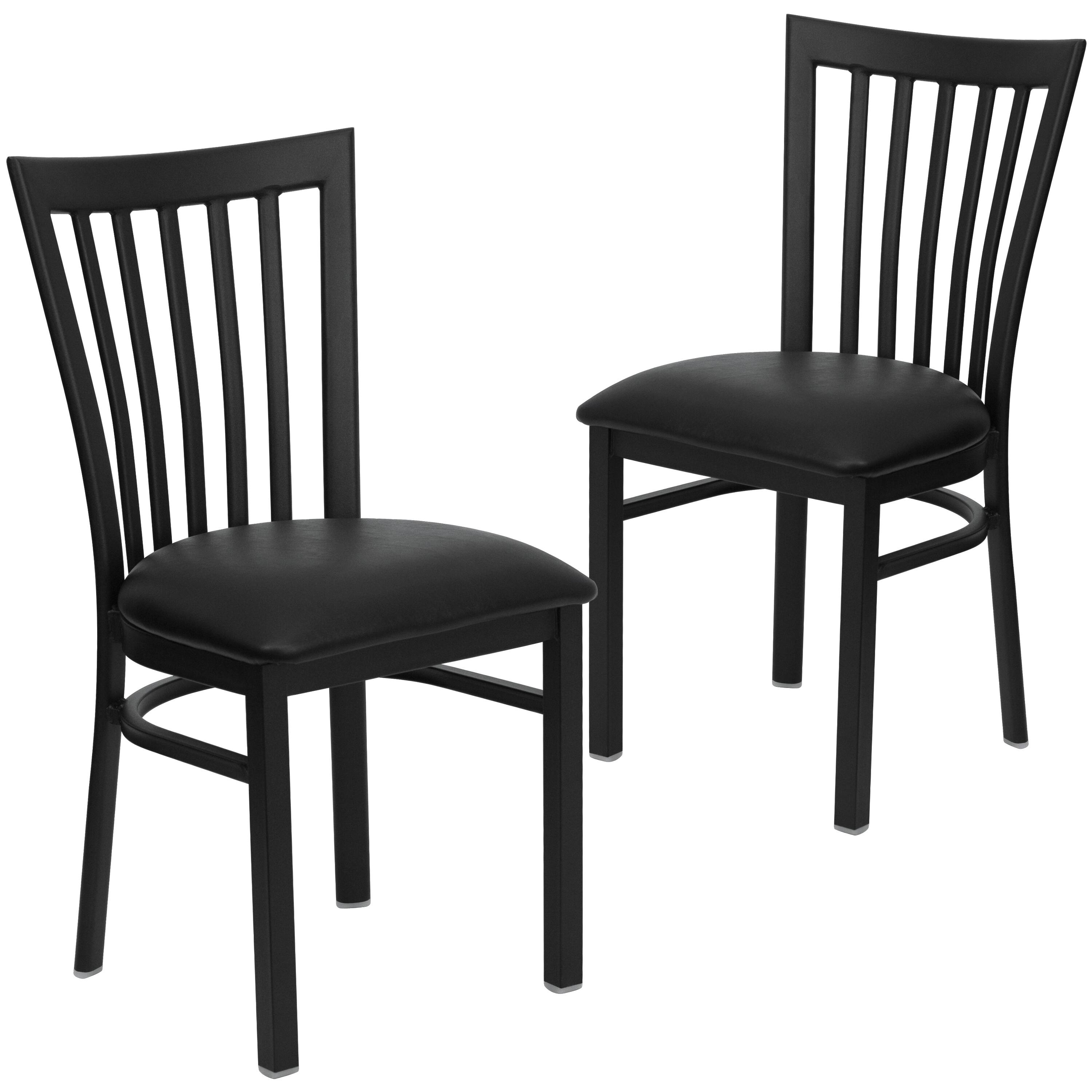 Black Vinyl Seat/Black Metal Frame