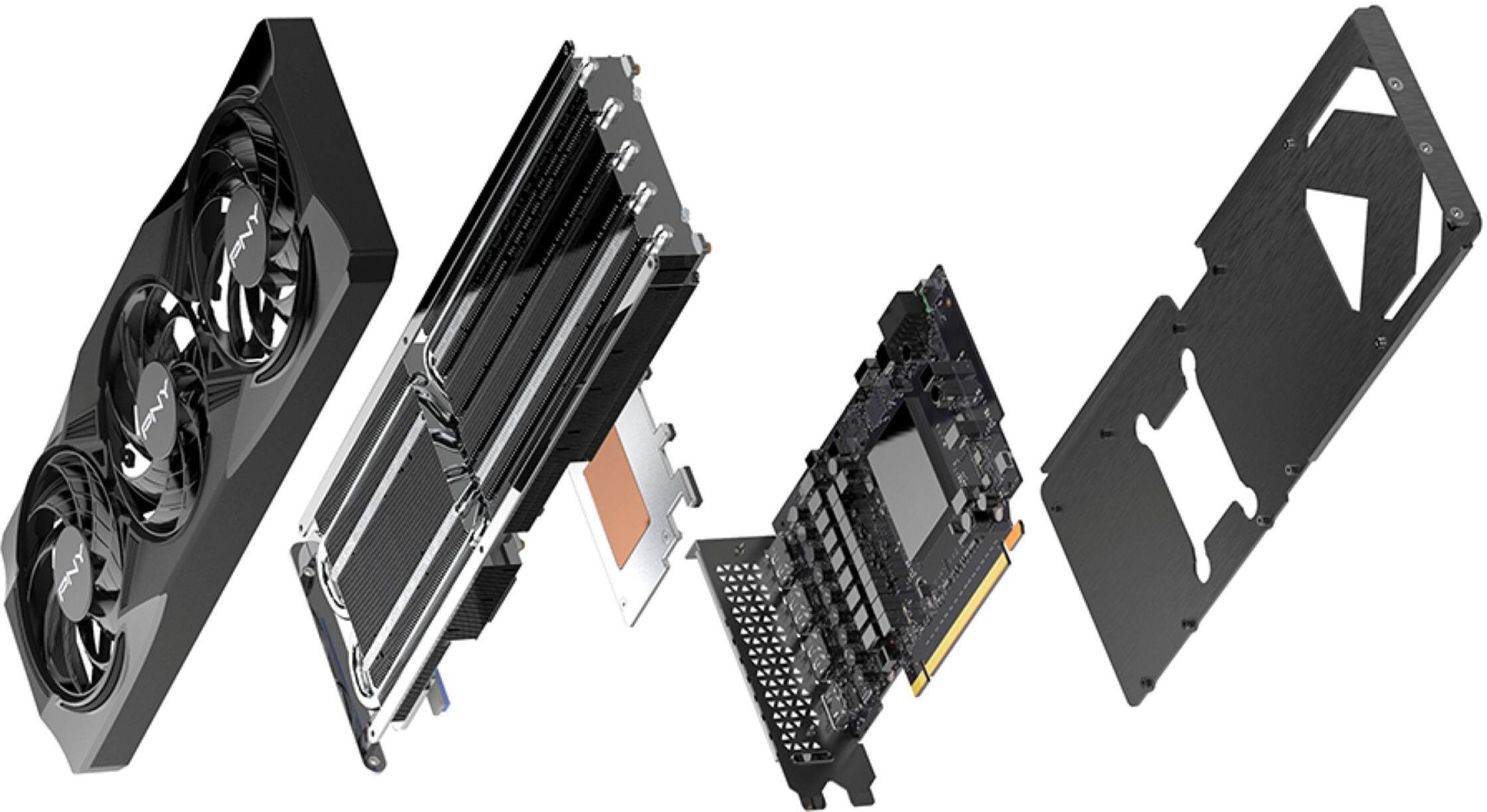 Alt View 13. PNY - GeForce RTX 5070 12GB OC GDDR7 PCI Express 5.0 Graphics Card with Triple Fan - Black.