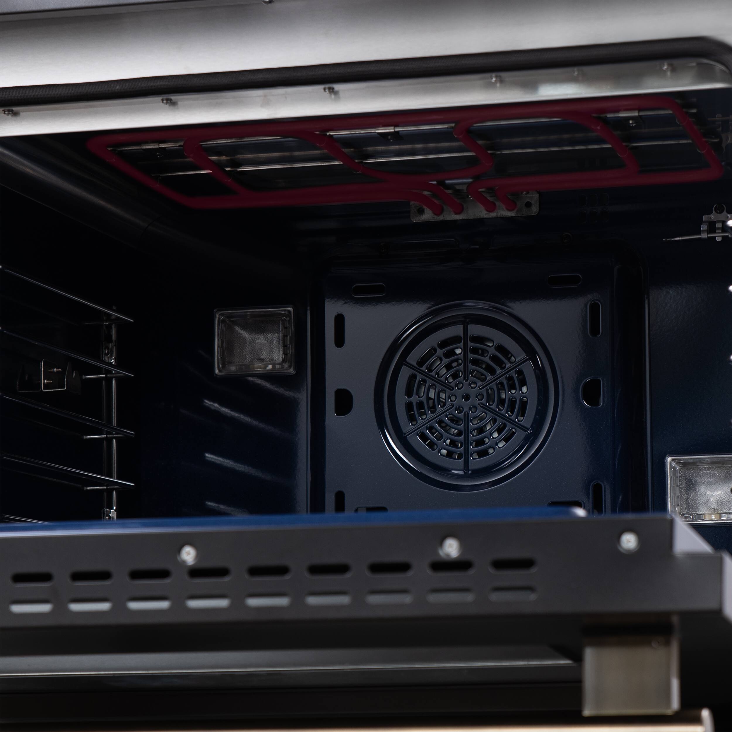 Alt View 12. Forno Appliances - Capriasca 6.58 Cu. Ft. Freestanding Dual Fuel True Convection Range with French Doors - Black.