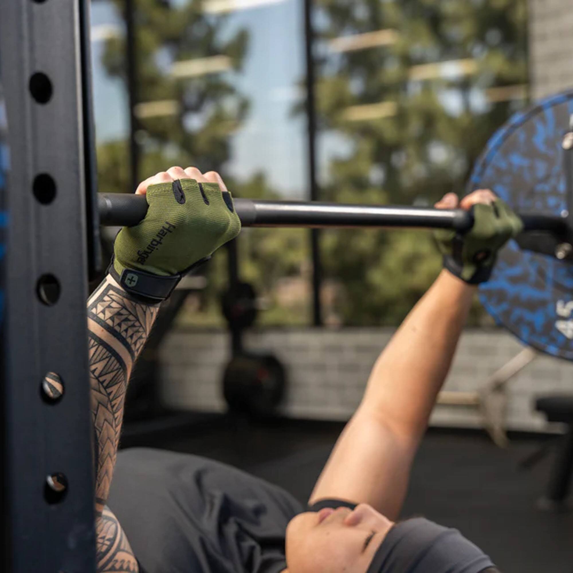 Alt View 1. Harbinger - Harbinger Men's Power Gloves 3.0 - Green - Small - Green.