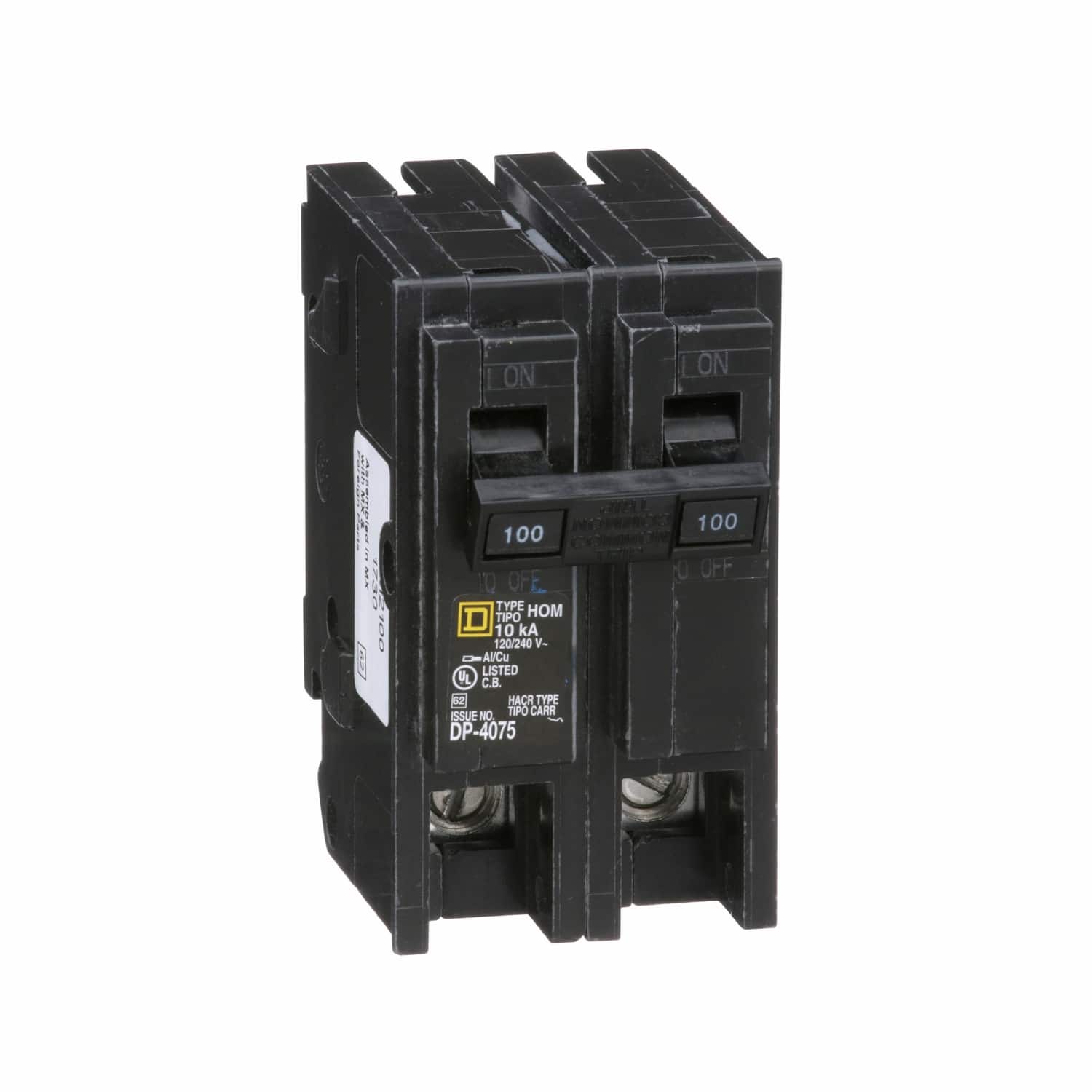 Square D - HomeLine 100 amps Surge 2-Pole Circuit Breaker