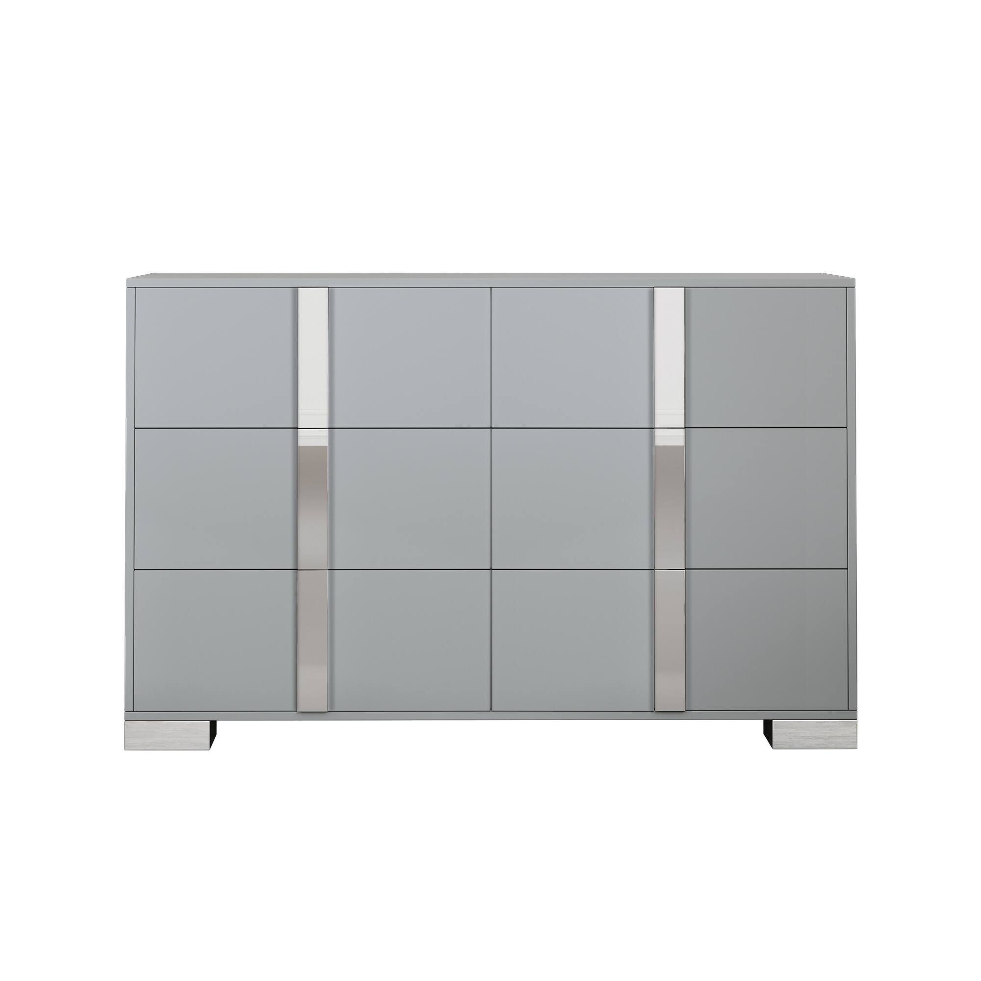 Alt View 2. Forest'nSky - Gray 6 drawer 47.2 in. Wide Chest of Drawers - Gray.