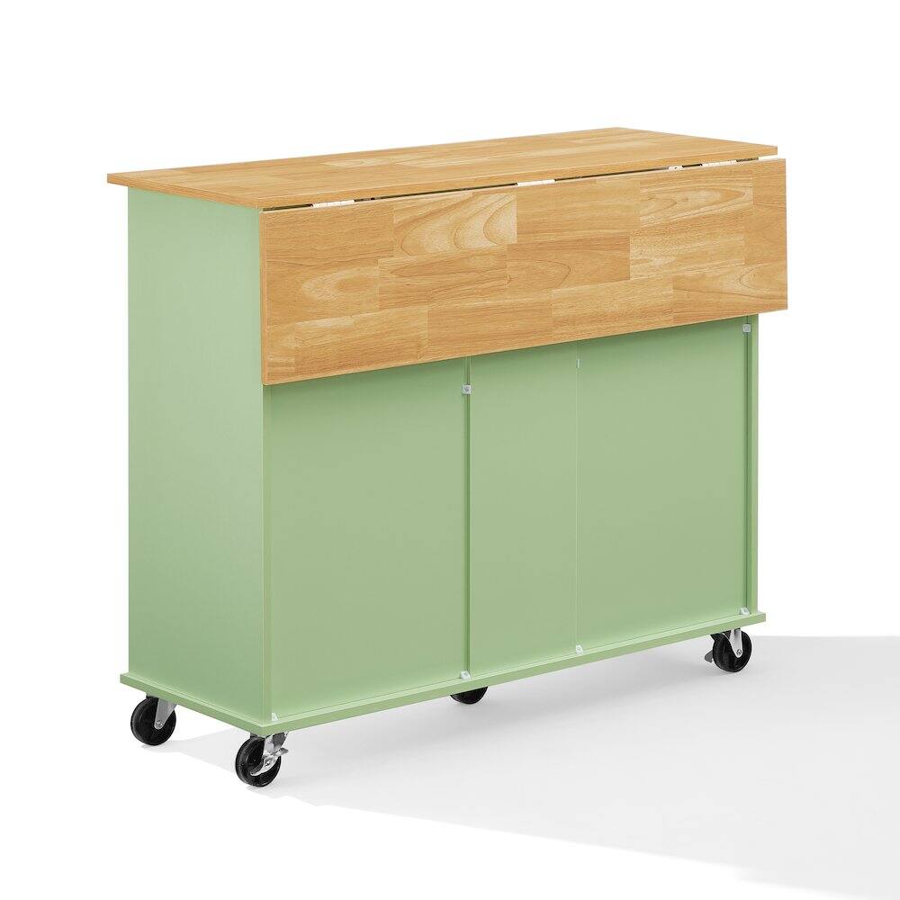 Alt View 1. Crosley Furniture - Stella Kitchen Cart - Mint.