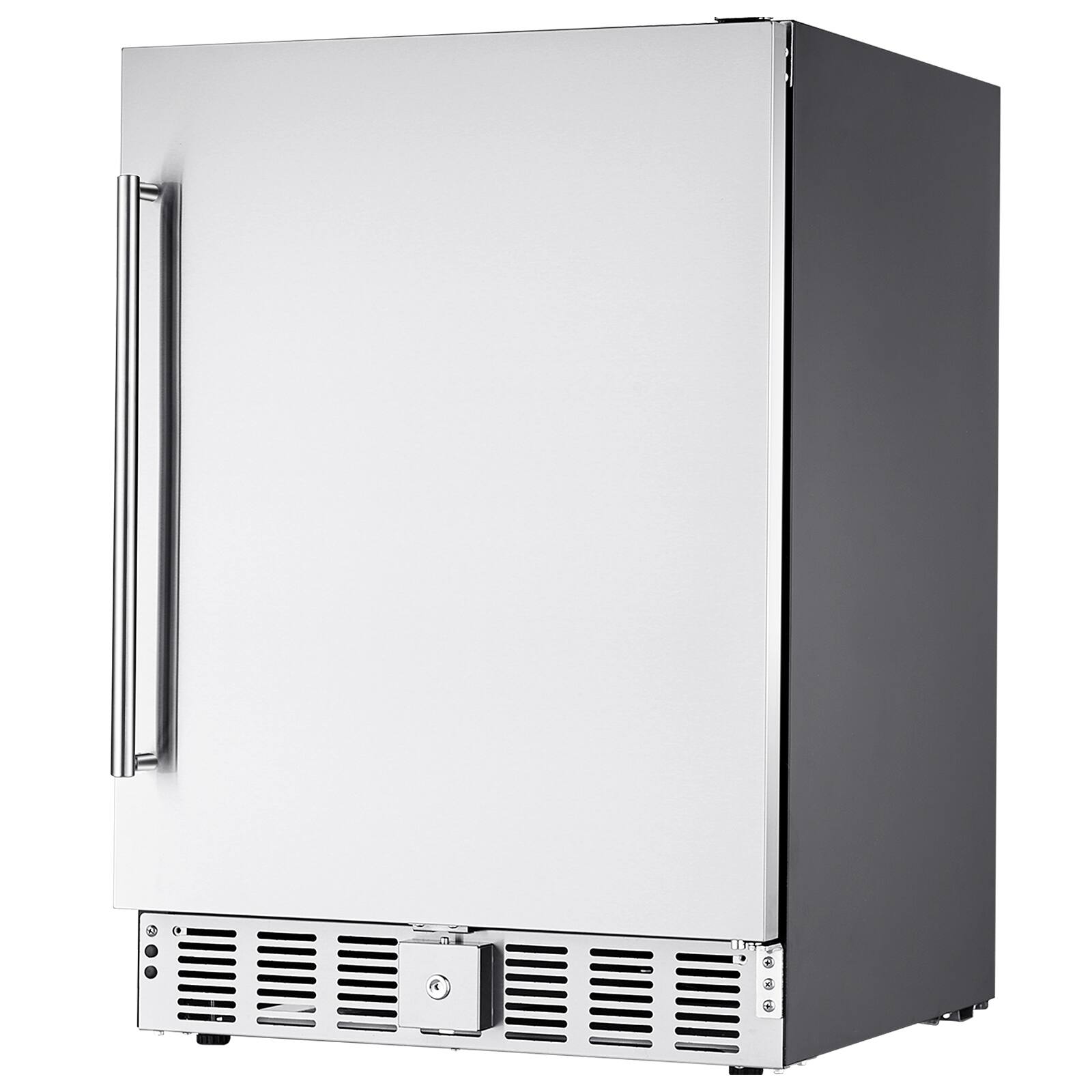 Alt View 5. VEVOR - 24-Inch Indoor/Outdoor Beverage Refrigerator, 150 QT Freestanding or Undercounter Beverage Fridge - Metal Plate Sprayed in Black.
