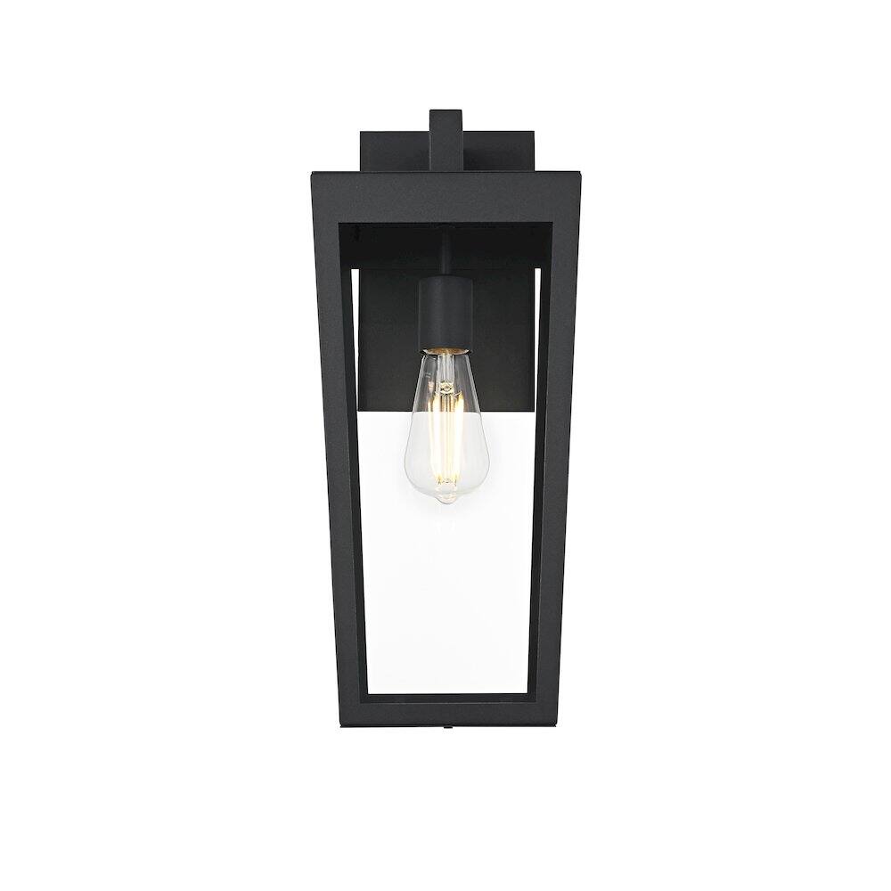 Back. Elegant Lighting - William 8 Inch Outdoor Wall Sconce In Black - Black.