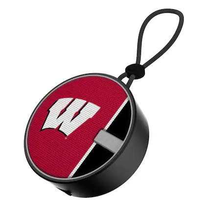 Front. Keyscaper - Wisconsin Badgers Logo Waterproof Bluetooth Speaker - Multicolor.