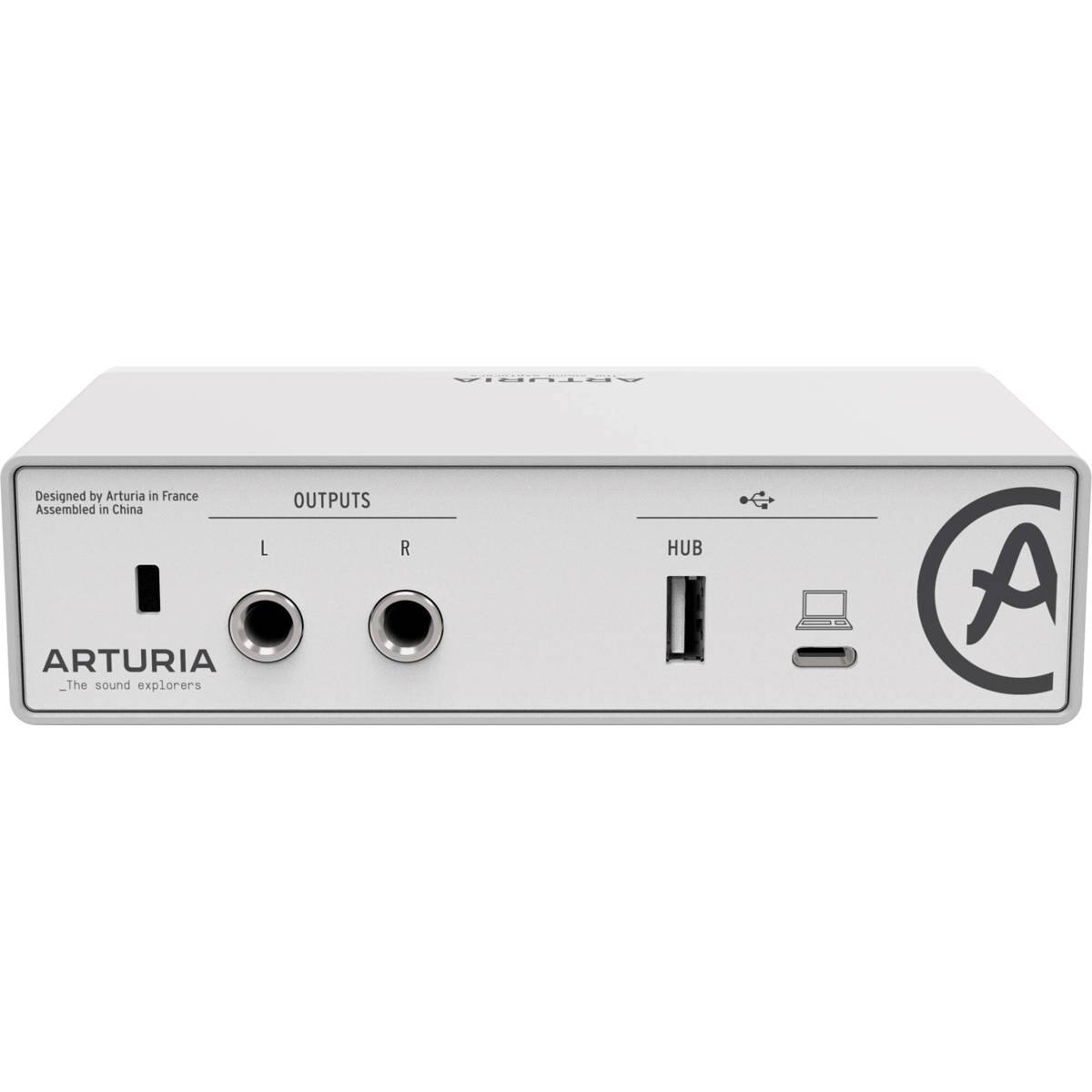 ADURIA  
Designed by Arturia in France  
Assembled in China  
L ARTURIA  
The sound explorers  
OUTPUTS  
L R  
HUB