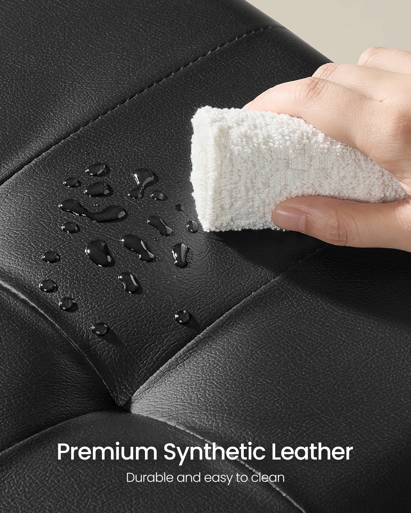 Premium Synthetic Leather  
Durable and easy to clean