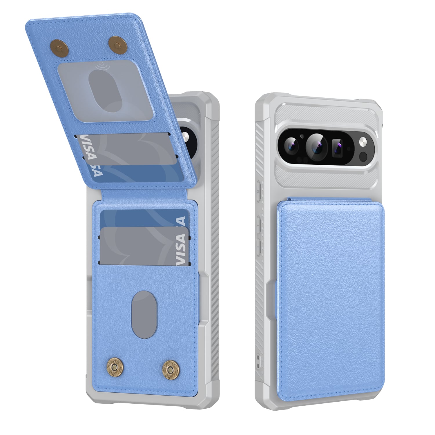 Dteck - Shockproof Wallet Phone Case for Google Pixel 10 Pro XL, PU Leather Flip Kickstand Card Holder Cover, Magnetic Clasp - Blue price history on PriceWatchPro
