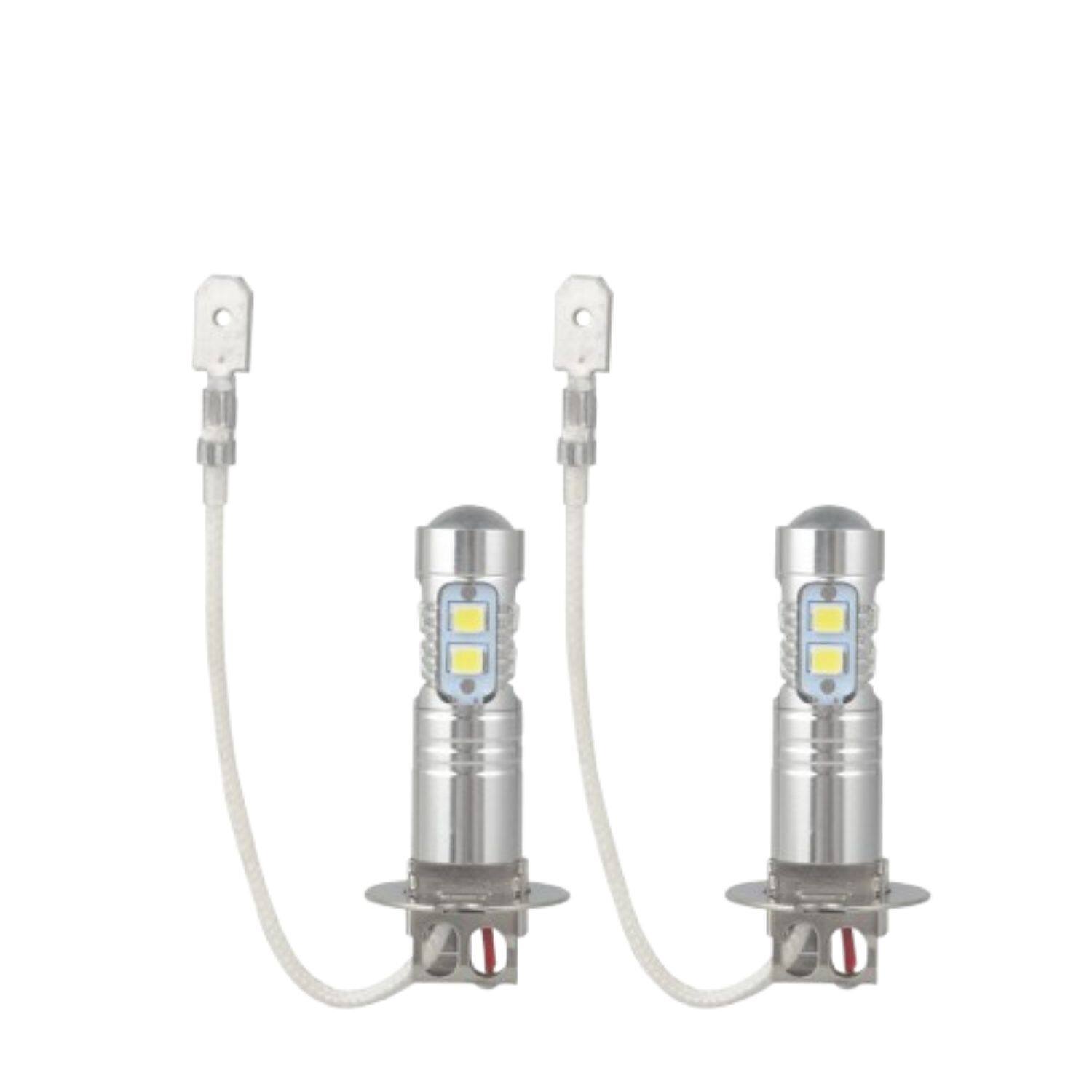 Front. Home Collection - 2× H3 LED Fog Light Bulbs Conversion Kit – Super Bright 6500K White DRL Driving Lights.