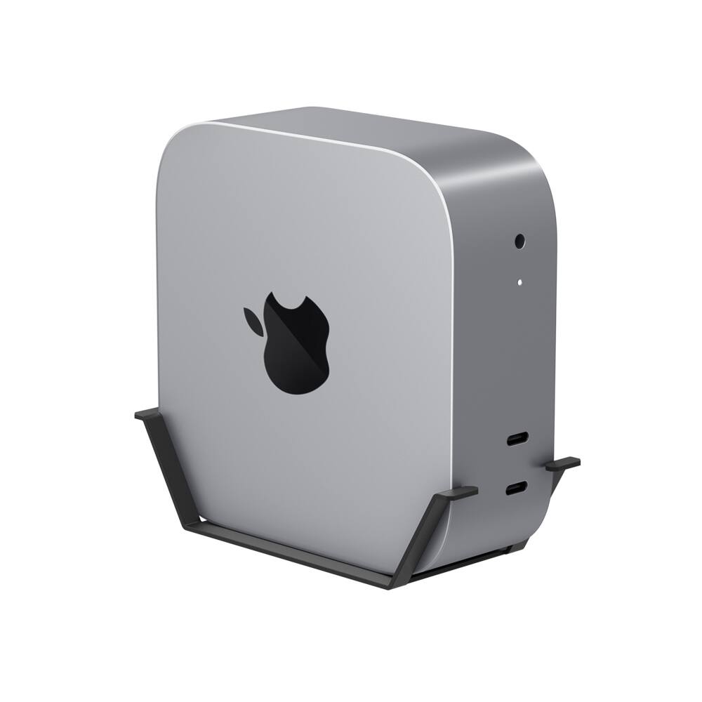 Alt View 4. RackSolutions - RackSolutions 1-Unit Mac Mini Vertical Bracket for Modular Shelf (M4, 2024) - Black.