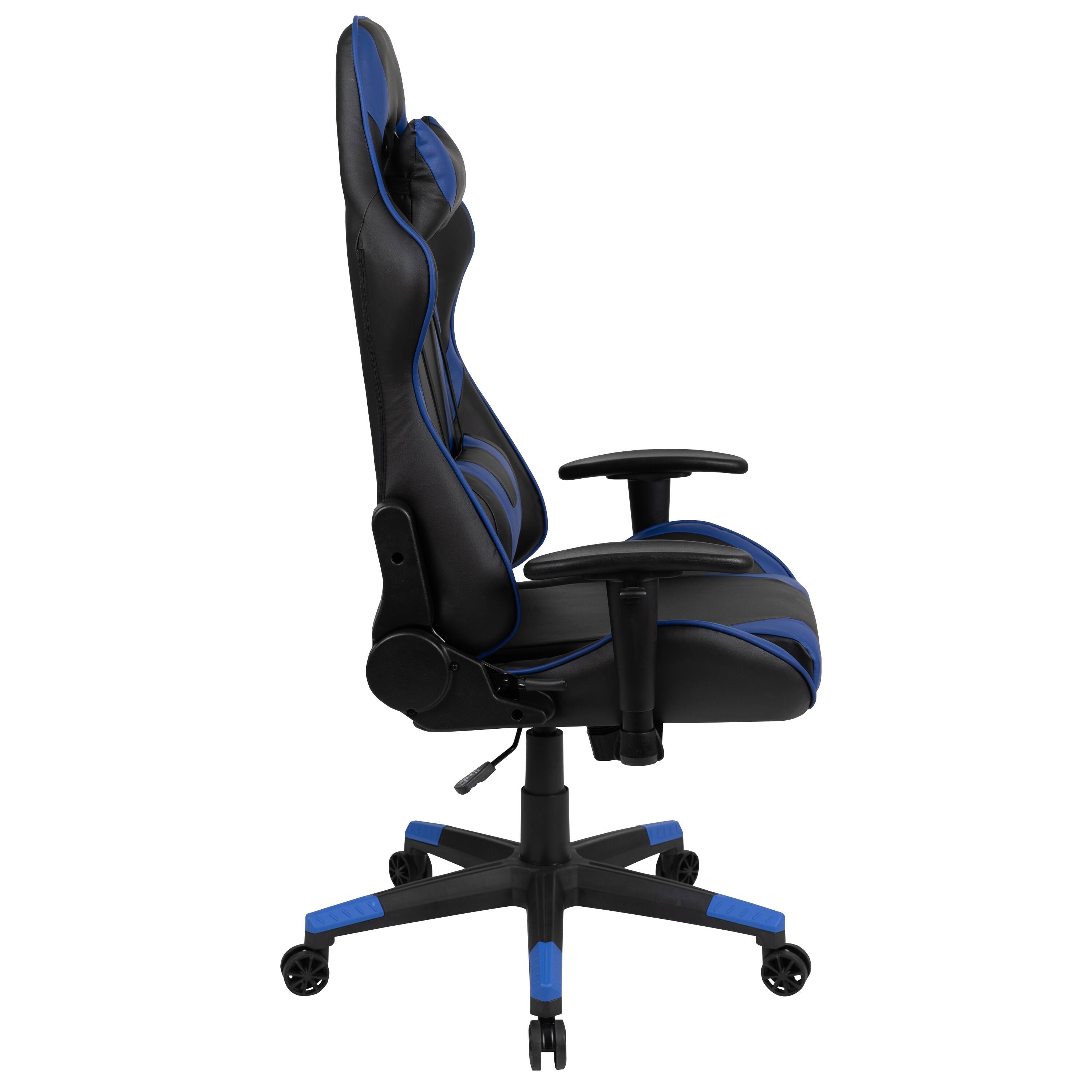 Alt View 6. Emma + Oliver - Z200 Gaming Chair Racing Office Ergonomic Computer PC Chair with Reclining Back - Blue.