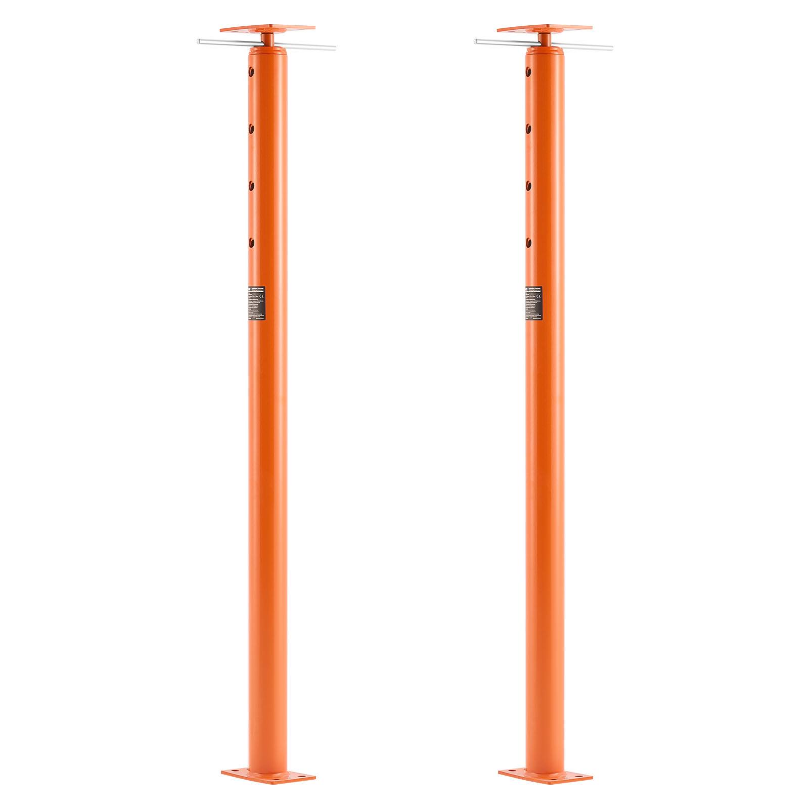 Alt View 5. VEVOR - House Floor Jacks, 2 Pack 53-93 Inch Height Range,18000 lbs Max Load Capacity,Adjustable Support Beam Basement Jack Post - Orange.