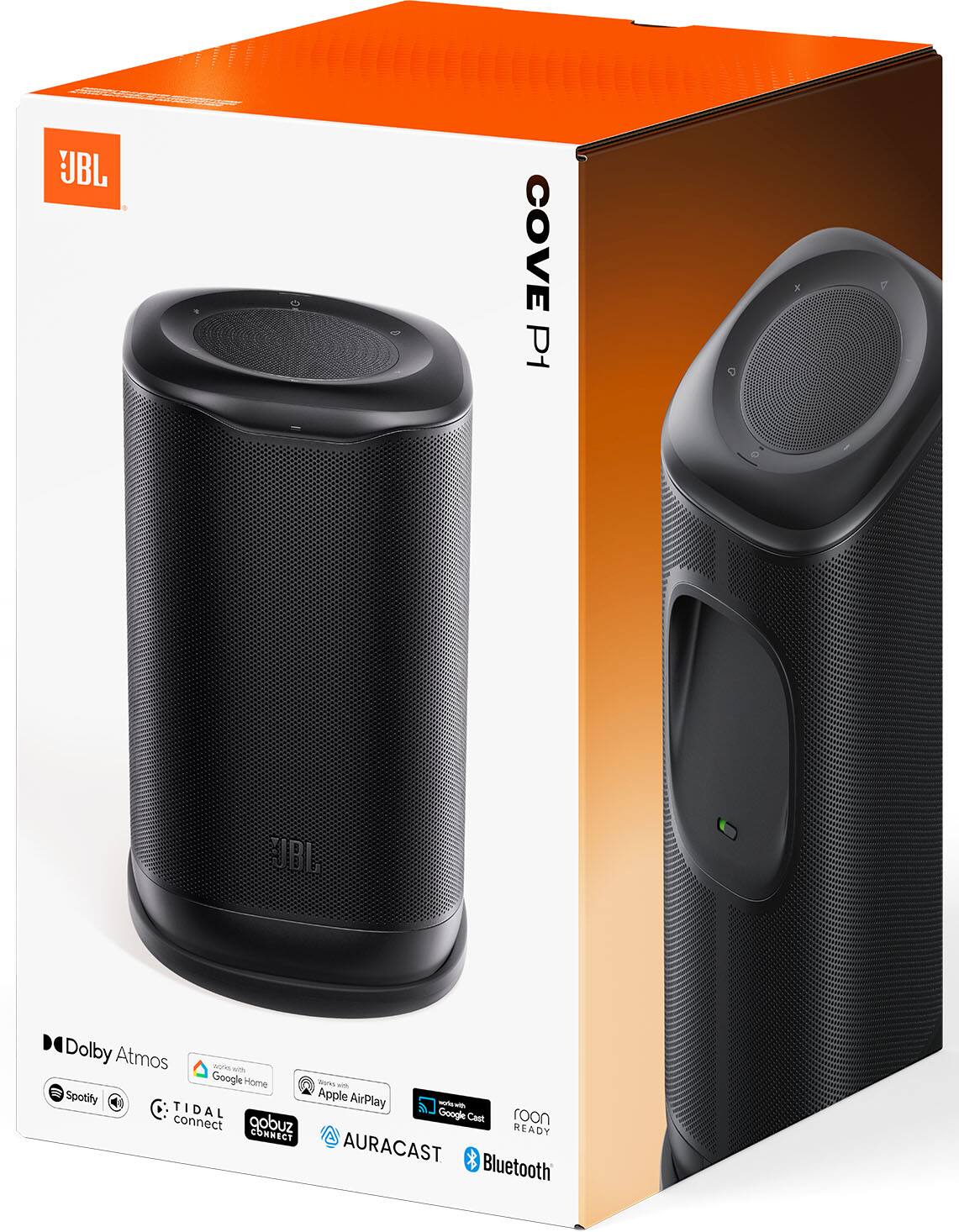 UBL  
COVE P1  
0  
FUBL  
Dolby Atmos  
Works with Google Home  
WITH Spotify  
Apple AirPlay  
show with TIDAL  
Google Cast  
roon connect  
READY  
CONNECT  
AURACAST  
Bluetooth