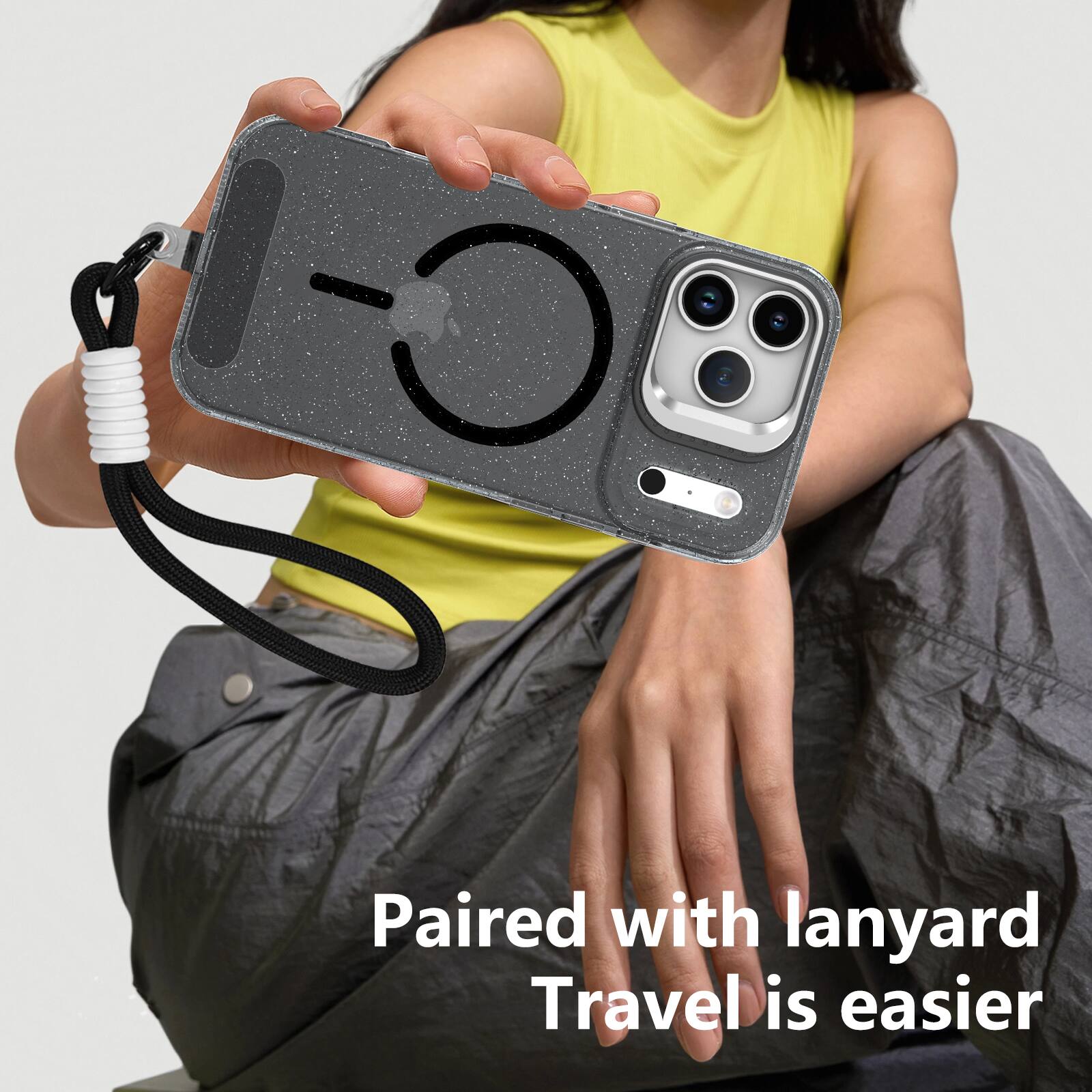 Paired with lanyard, travel is easier.