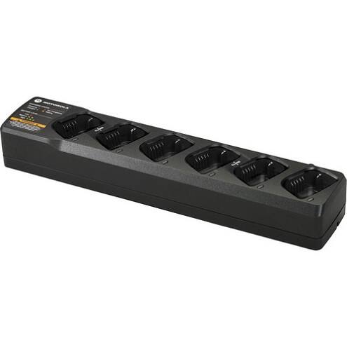 Alt View 1. Motorola - Motorola PMLN6384A RM Series Six-Unit Charging Station (Black) - Black.