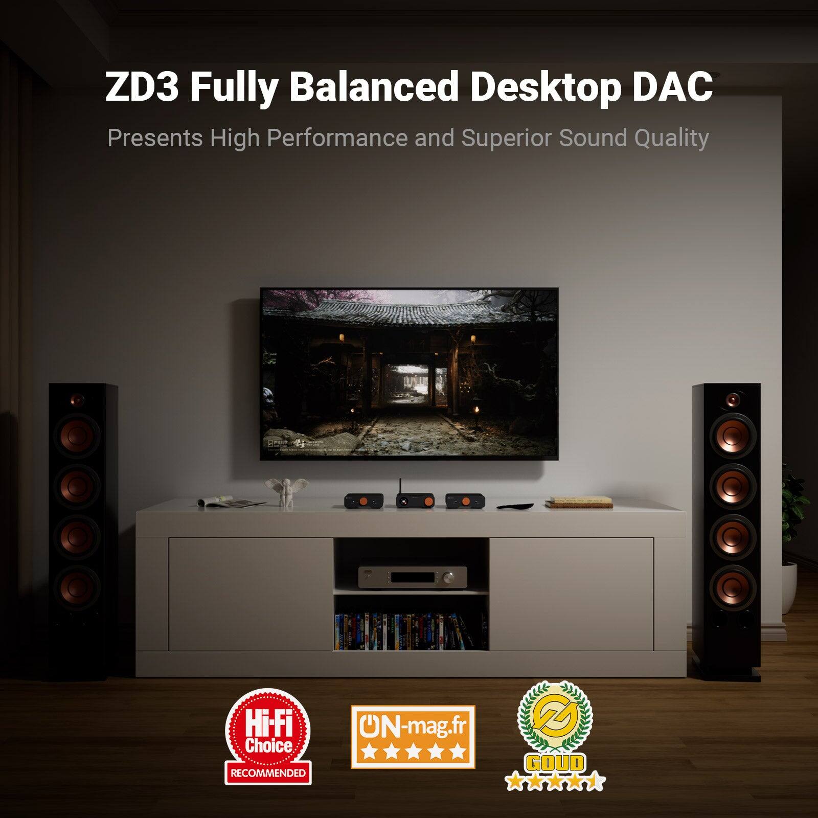ZD3 Fully Balanced Desktop DAC Presents High Performance and Superior Sound Quality Hi-Fi Choice RECOMMENDED UN-mag.fr Z GOUD