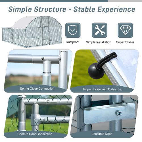 Simple Structure - Stable Experience

- Rustproof
- Simple Installation
- Super Stable

Spring Clasp Connection

Rope Buckle with Cable Tie

Smooth Door Connection

Lockable Door